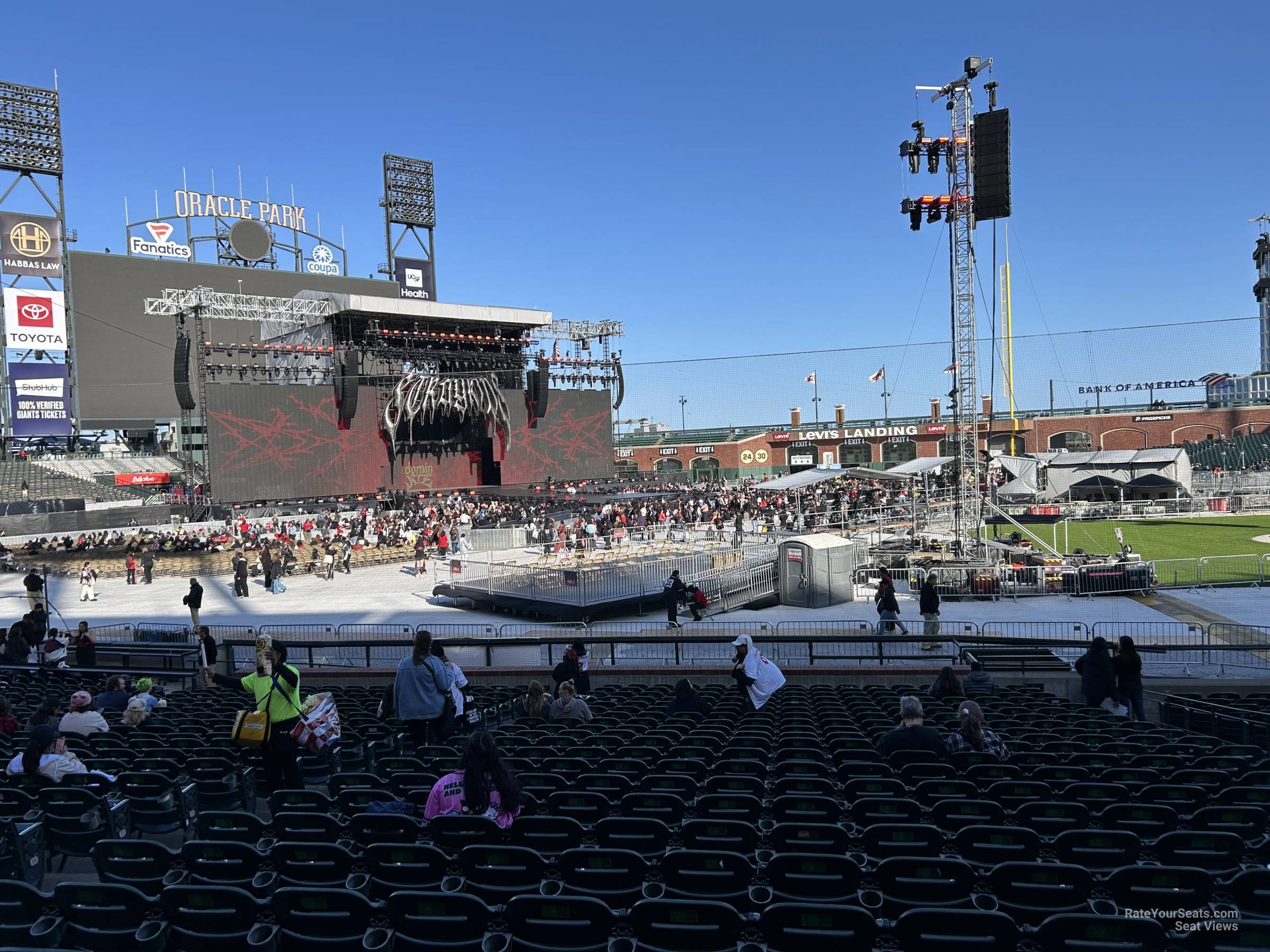section 125, row 20 seat view  for concert - oracle park