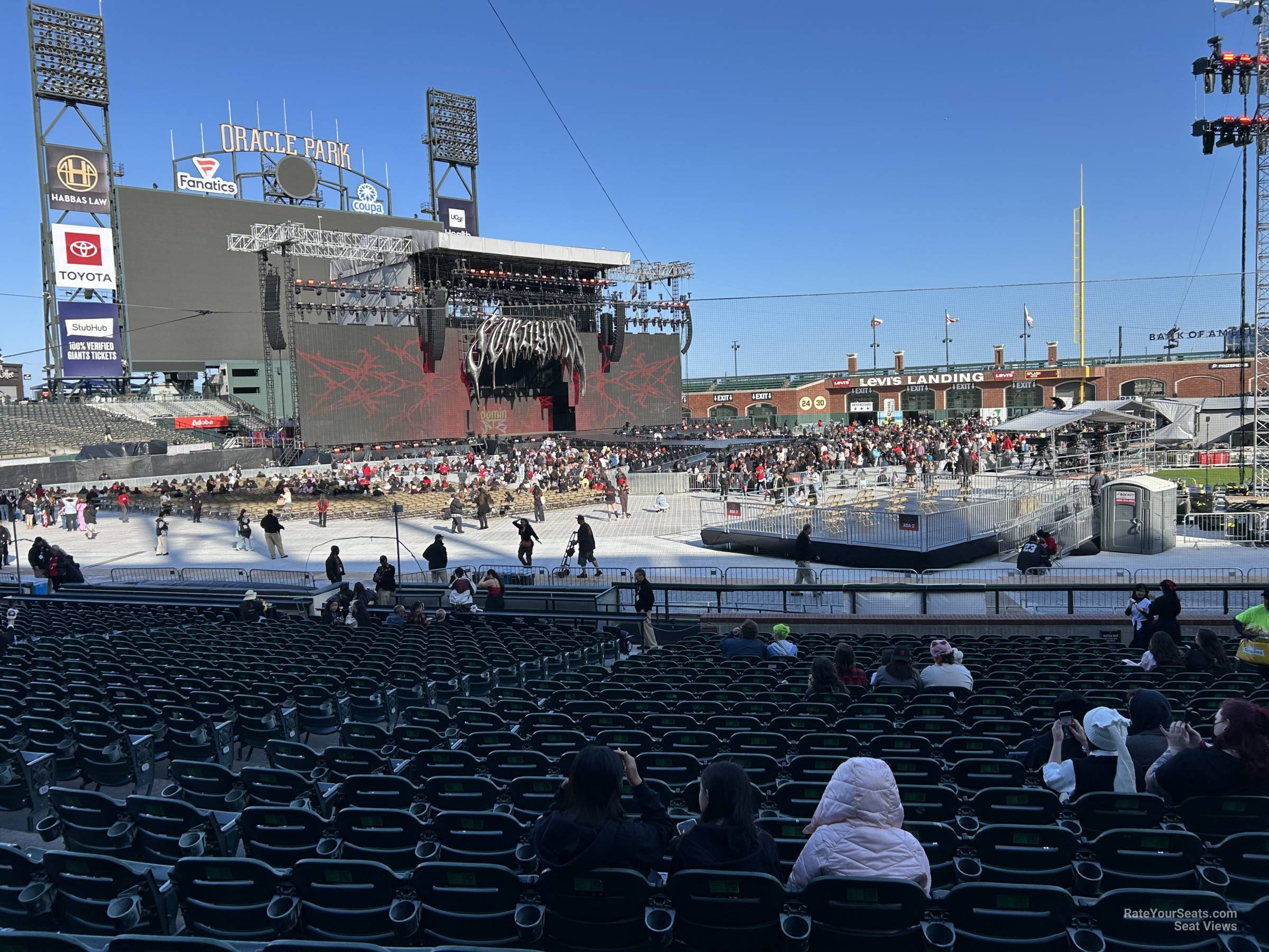 section 126, row 20 seat view  for concert - oracle park