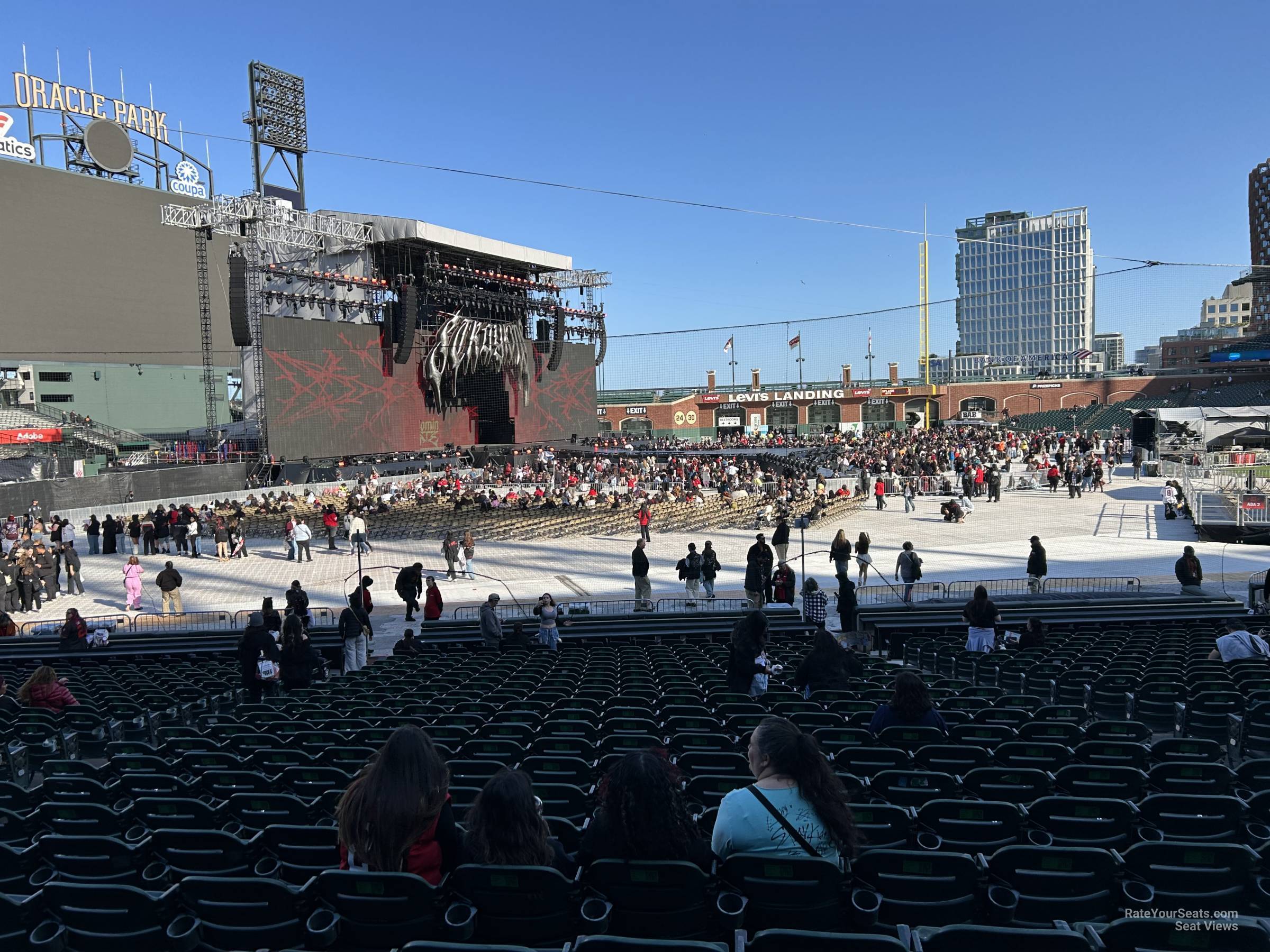 section 129, row 20 seat view  for concert - oracle park