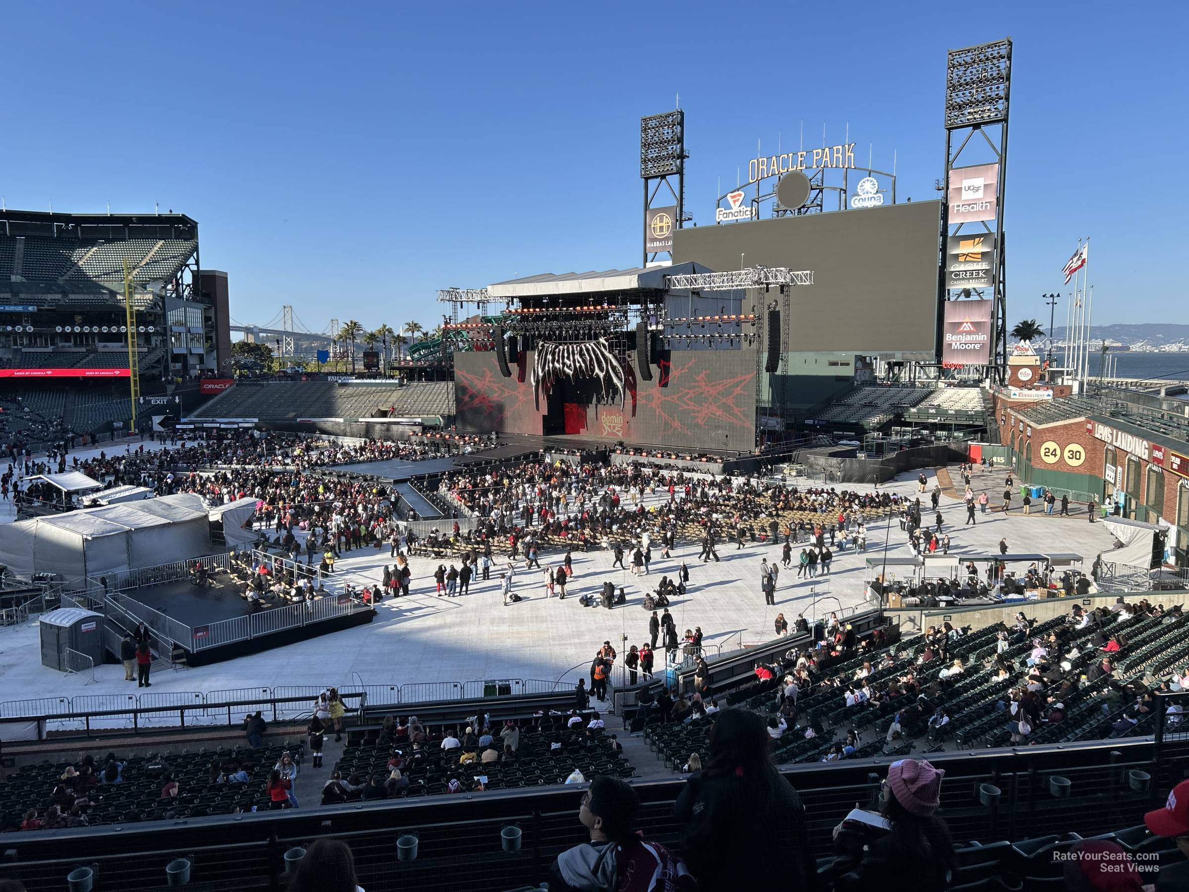 section 204, row e seat view  for concert - oracle park