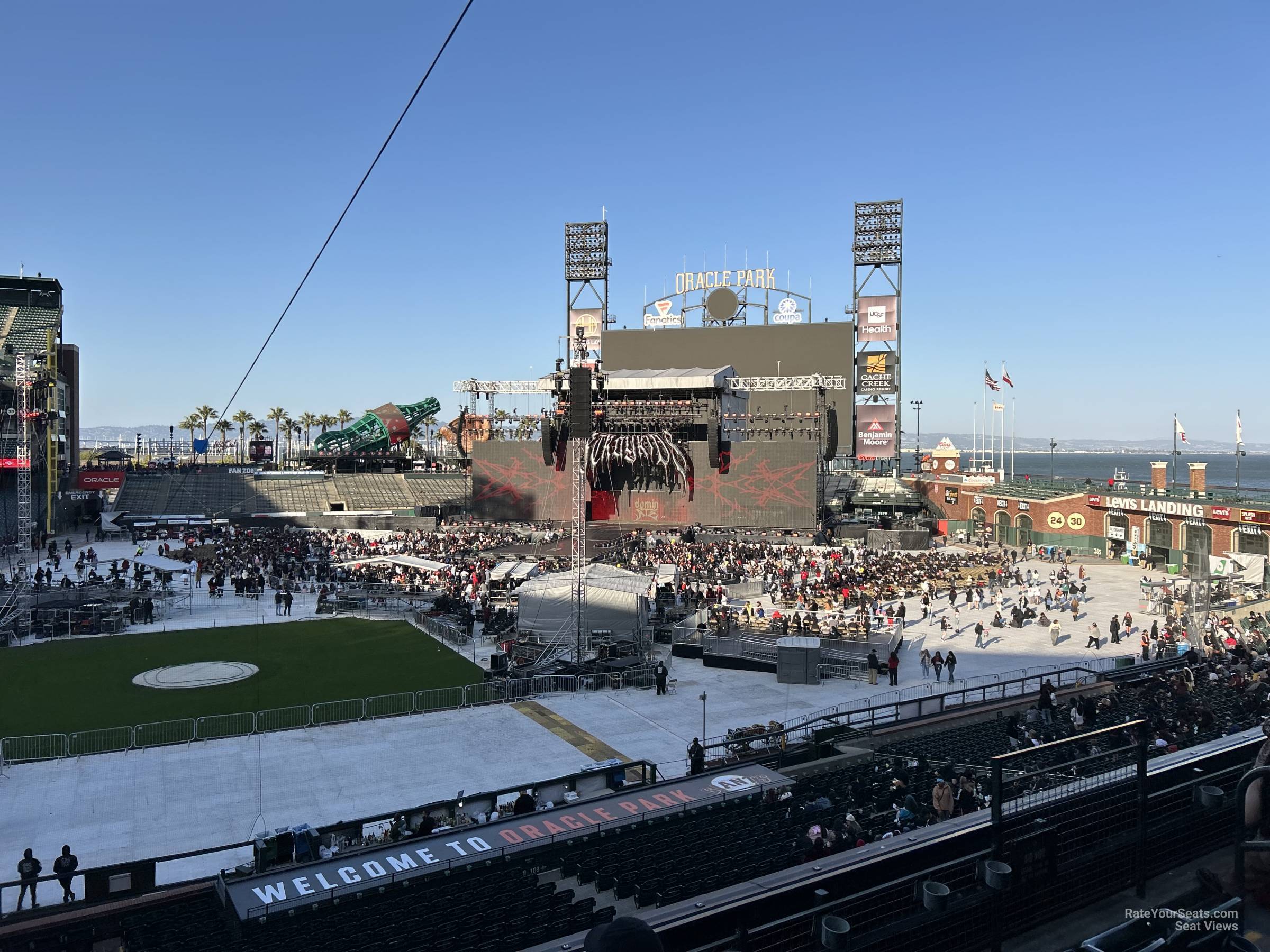 section 210, row e seat view  for concert - oracle park