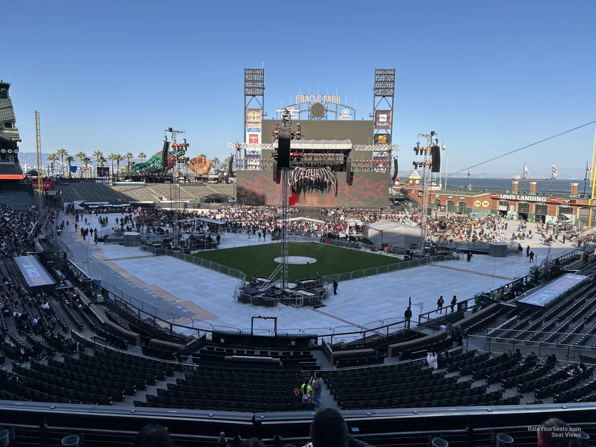 section 215, row e seat view  for concert - oracle park