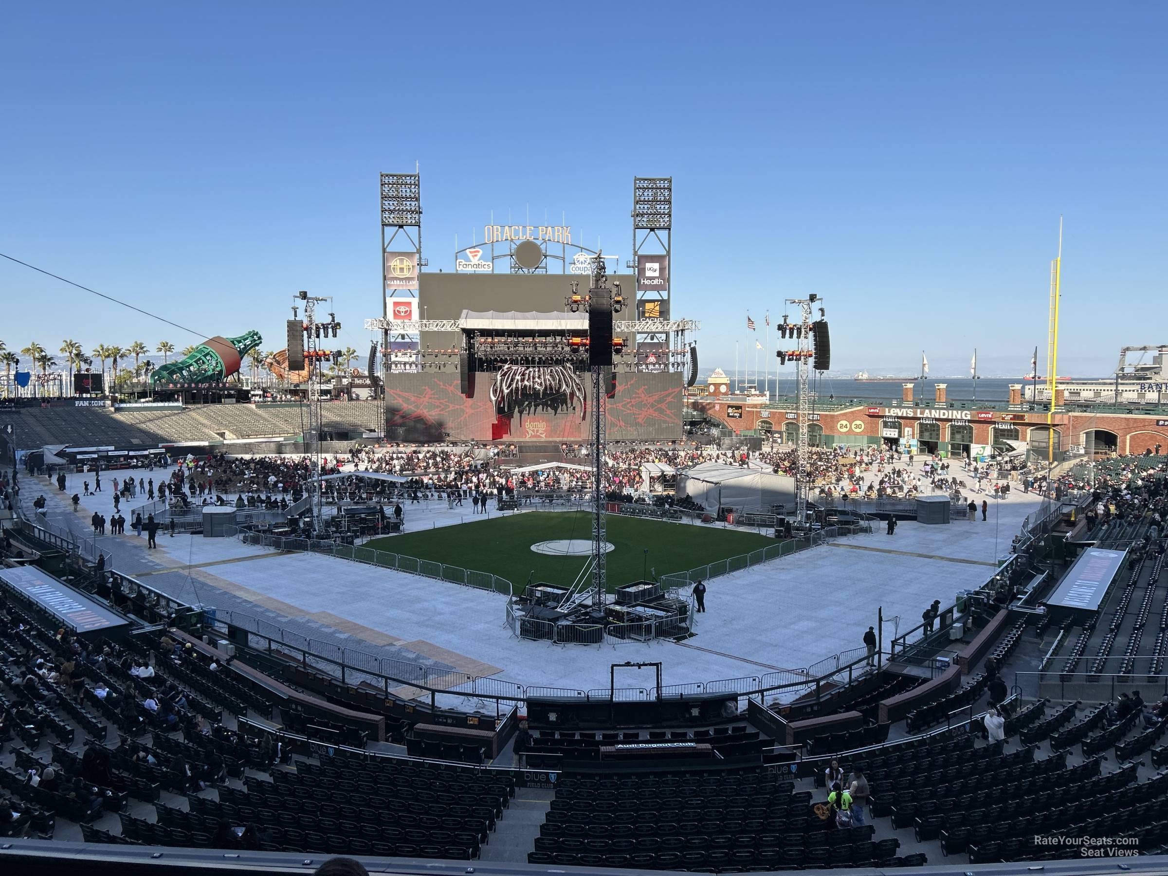 section 216, row e seat view  for concert - oracle park