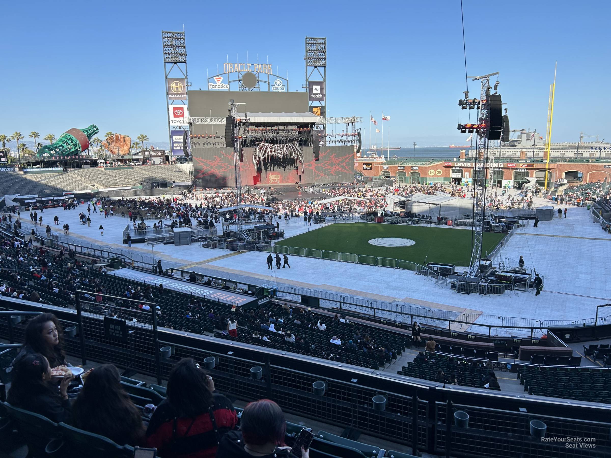section 219, row e seat view  for concert - oracle park