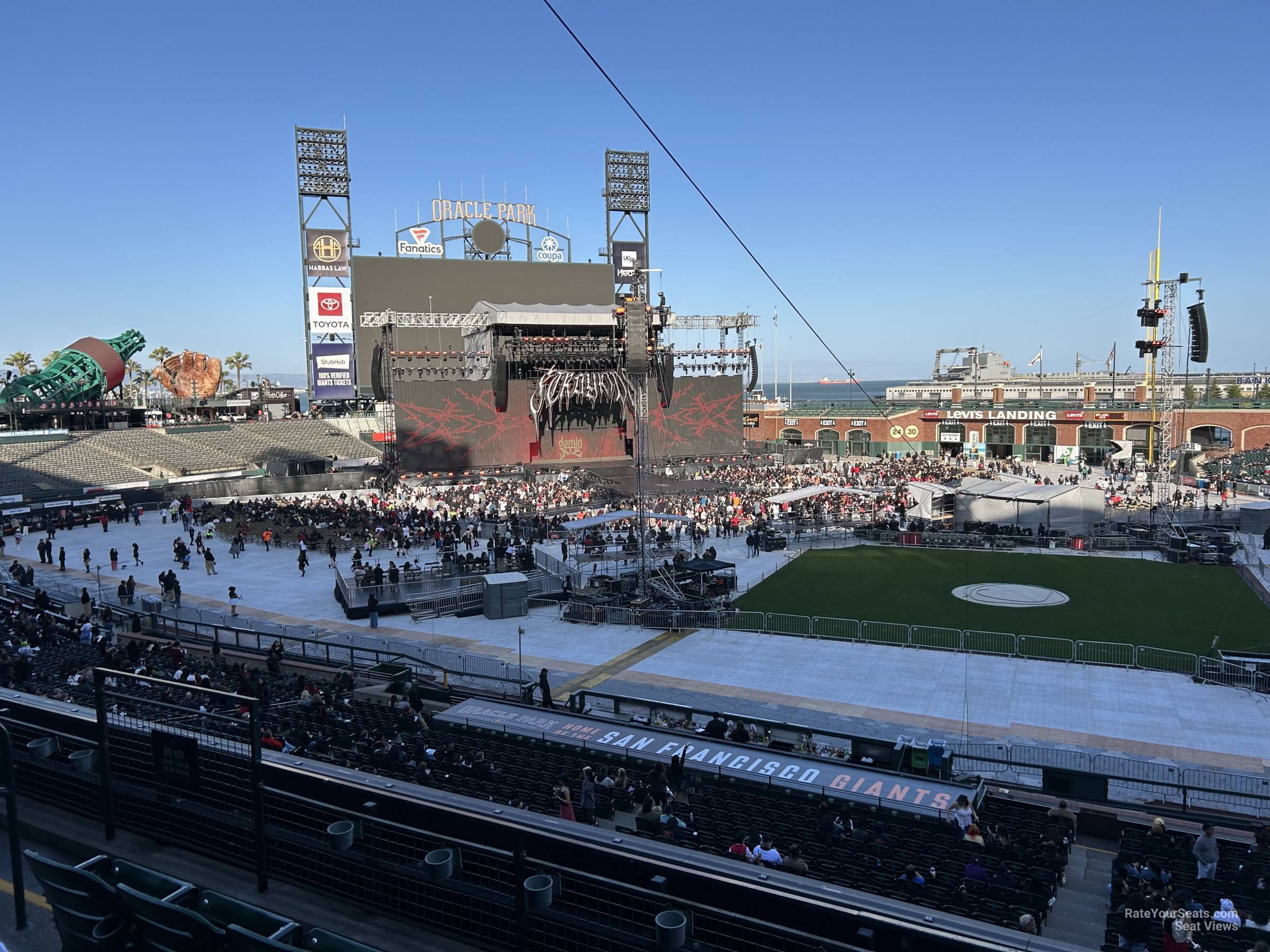 section 221, row e seat view  for concert - oracle park
