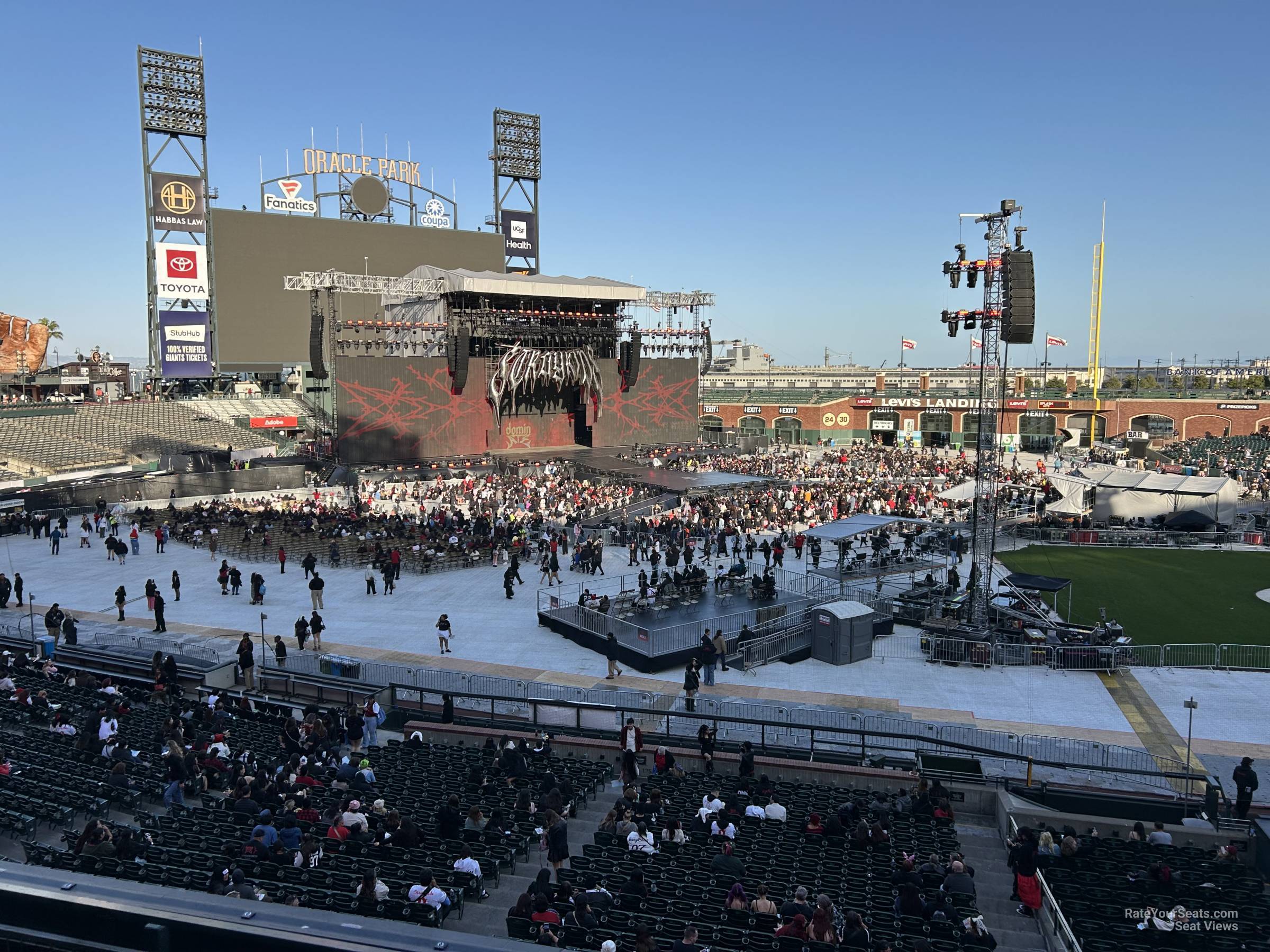 section 224, row e seat view  for concert - oracle park