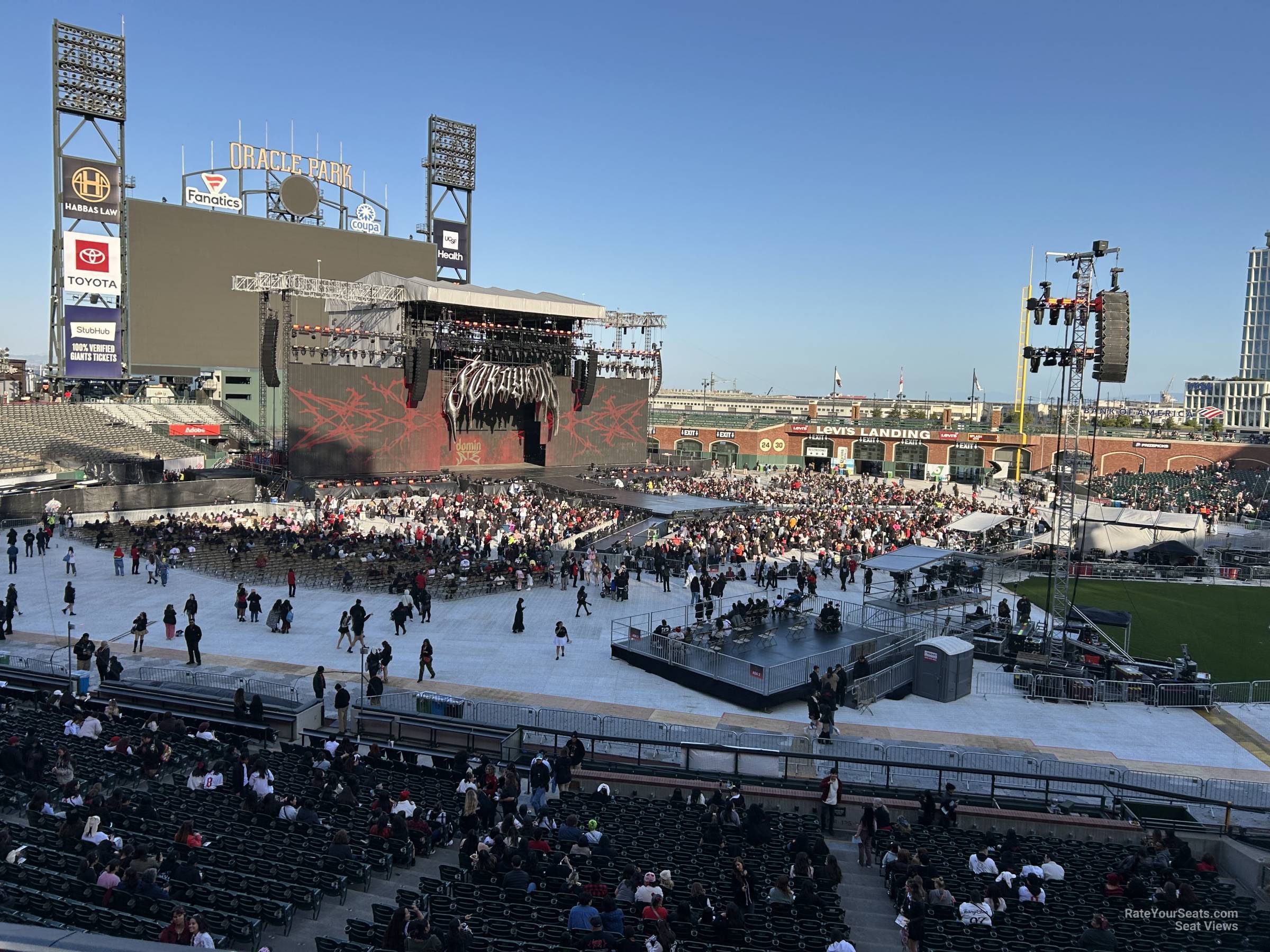 section 225, row e seat view  for concert - oracle park