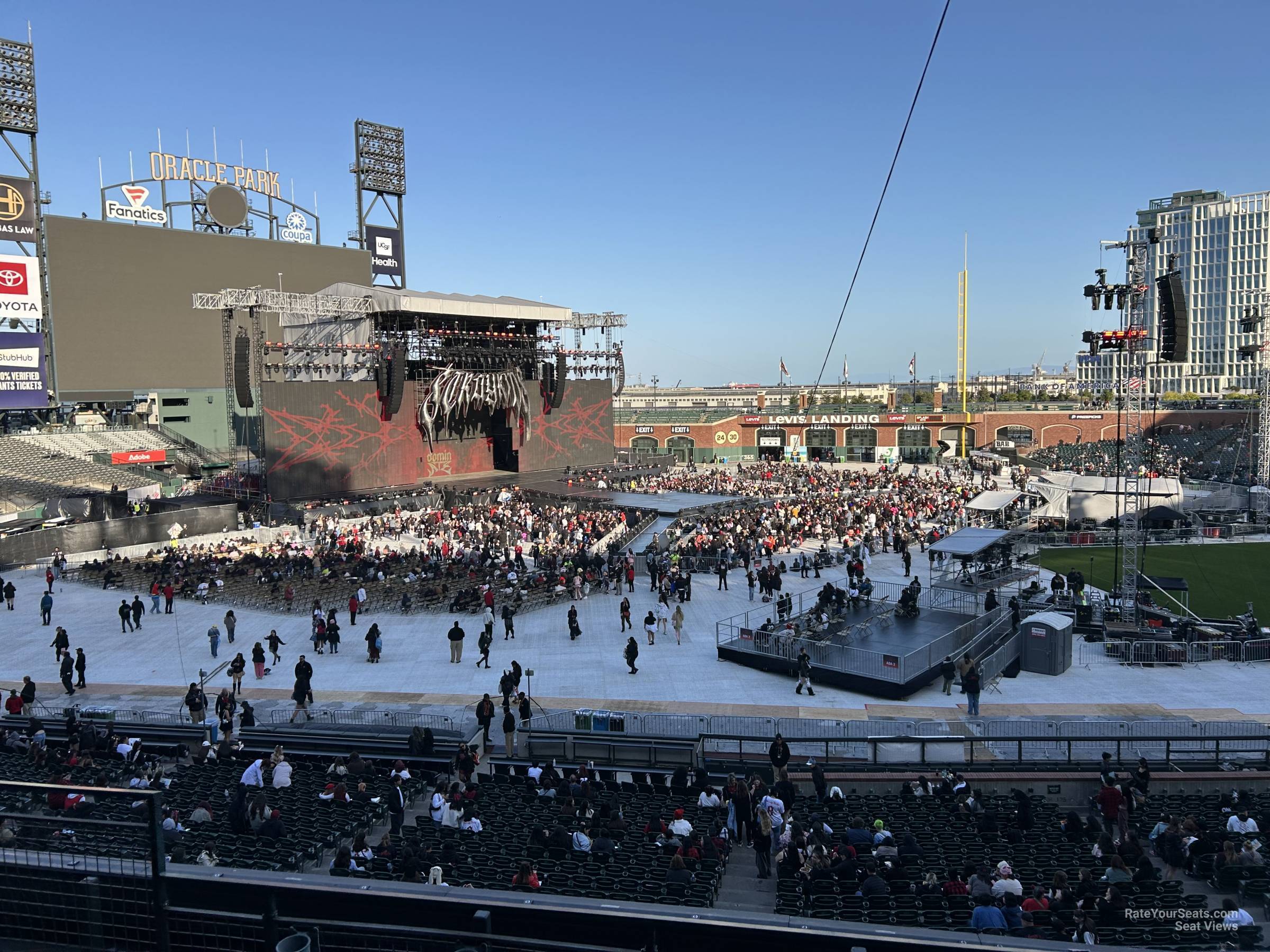 section 226, row e seat view  for concert - oracle park