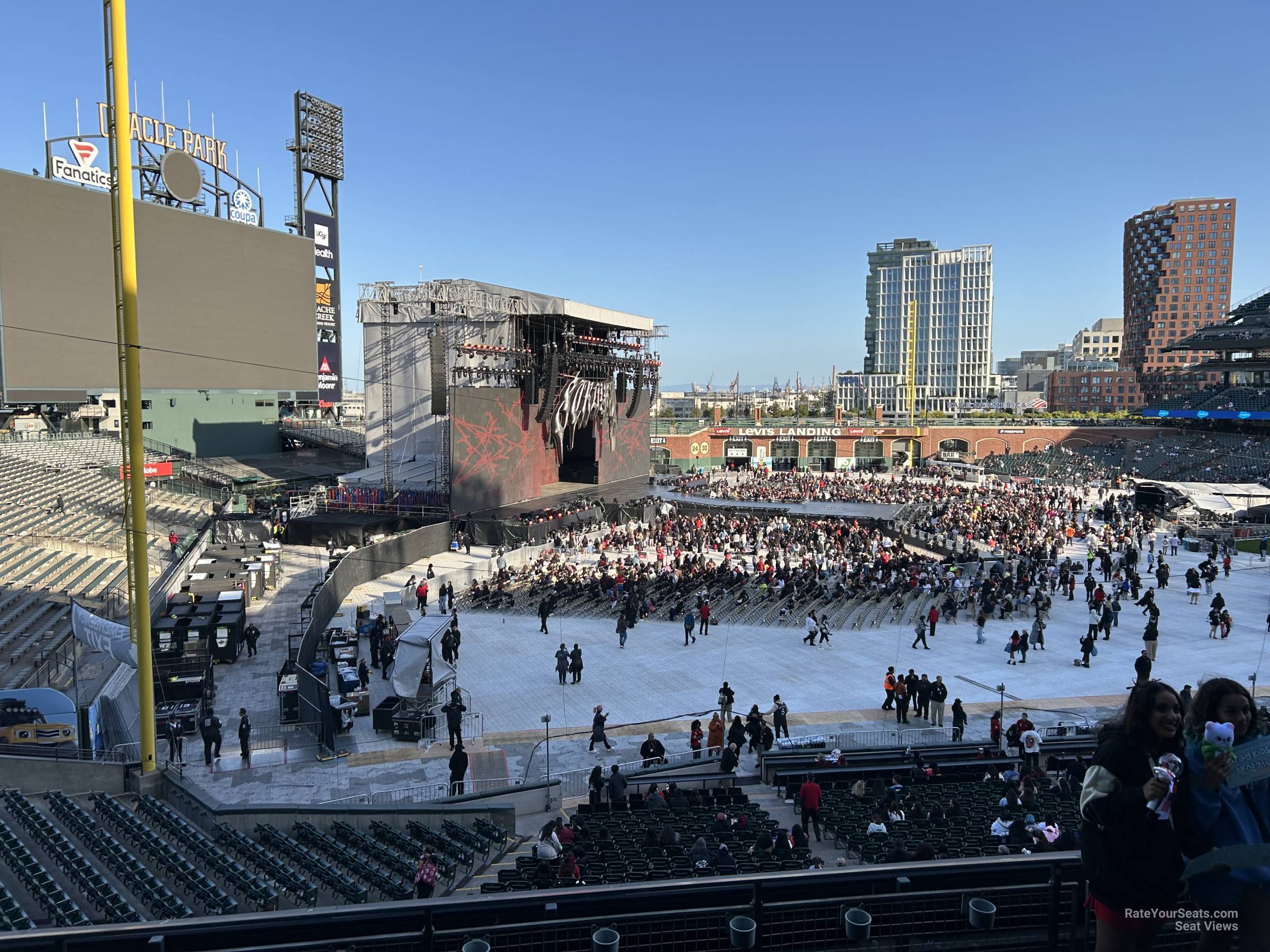 section 231, row e seat view  for concert - oracle park