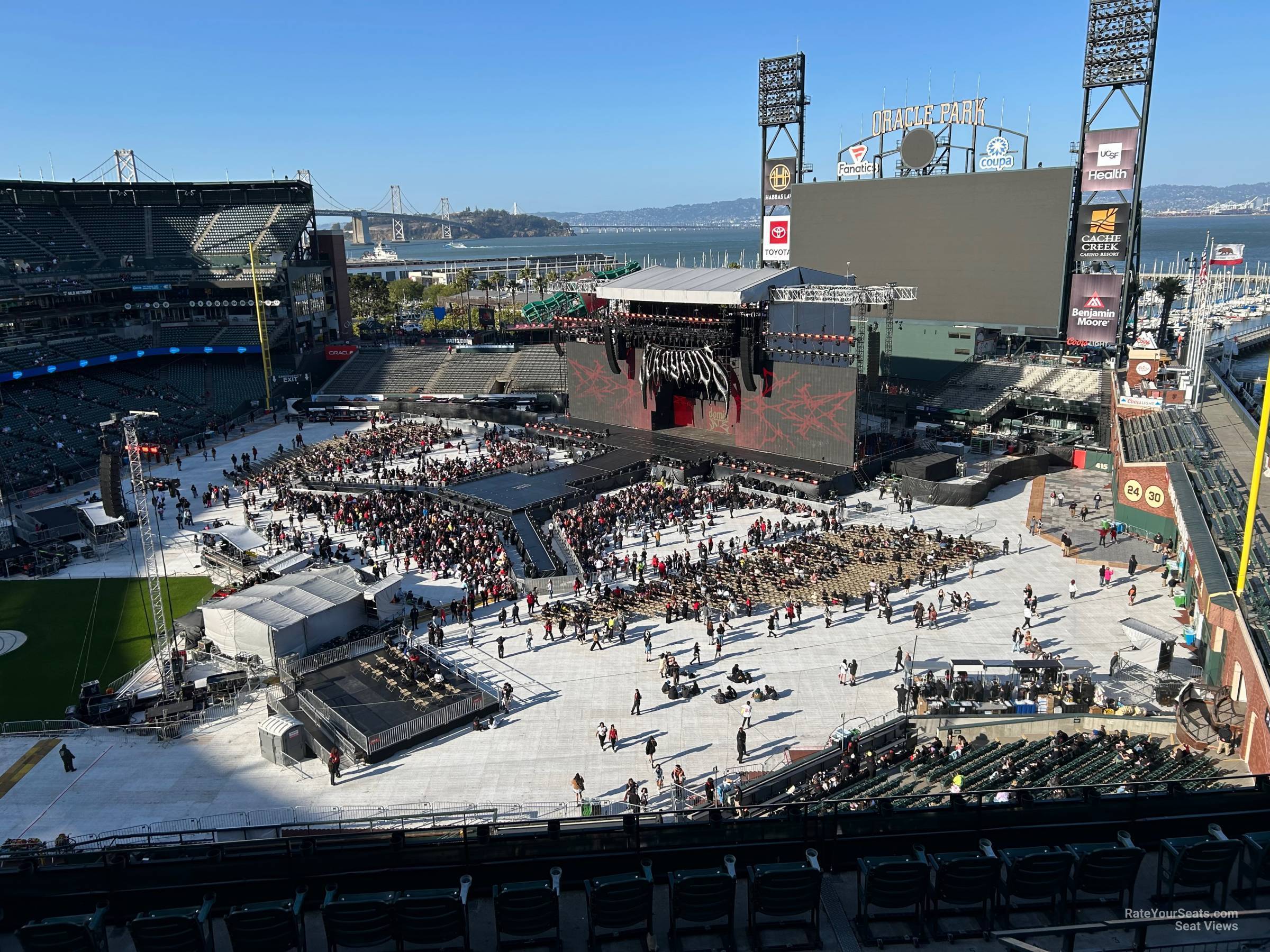 section 304, row 5 seat view  for concert - oracle park