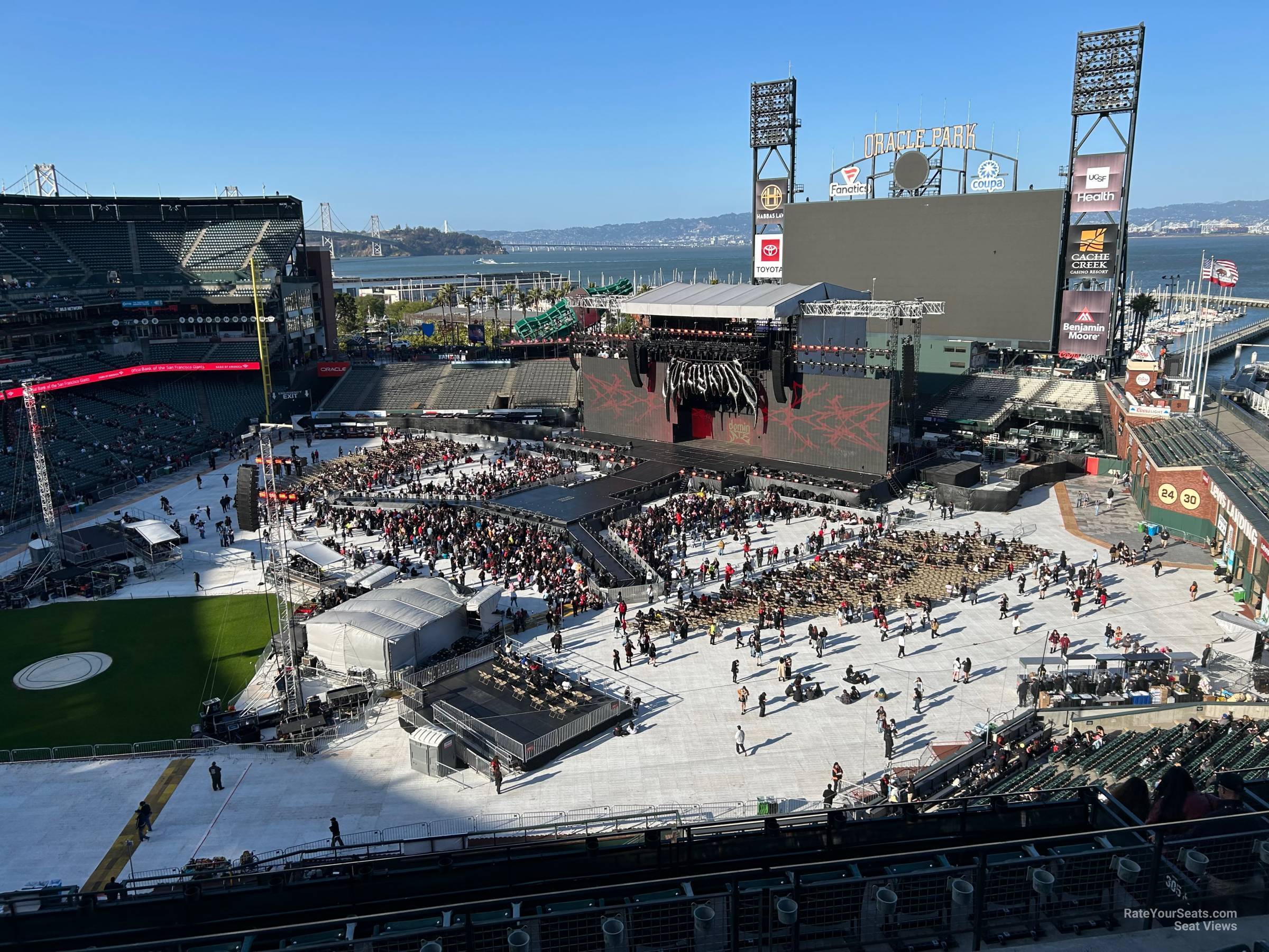 section 305, row 5 seat view  for concert - oracle park