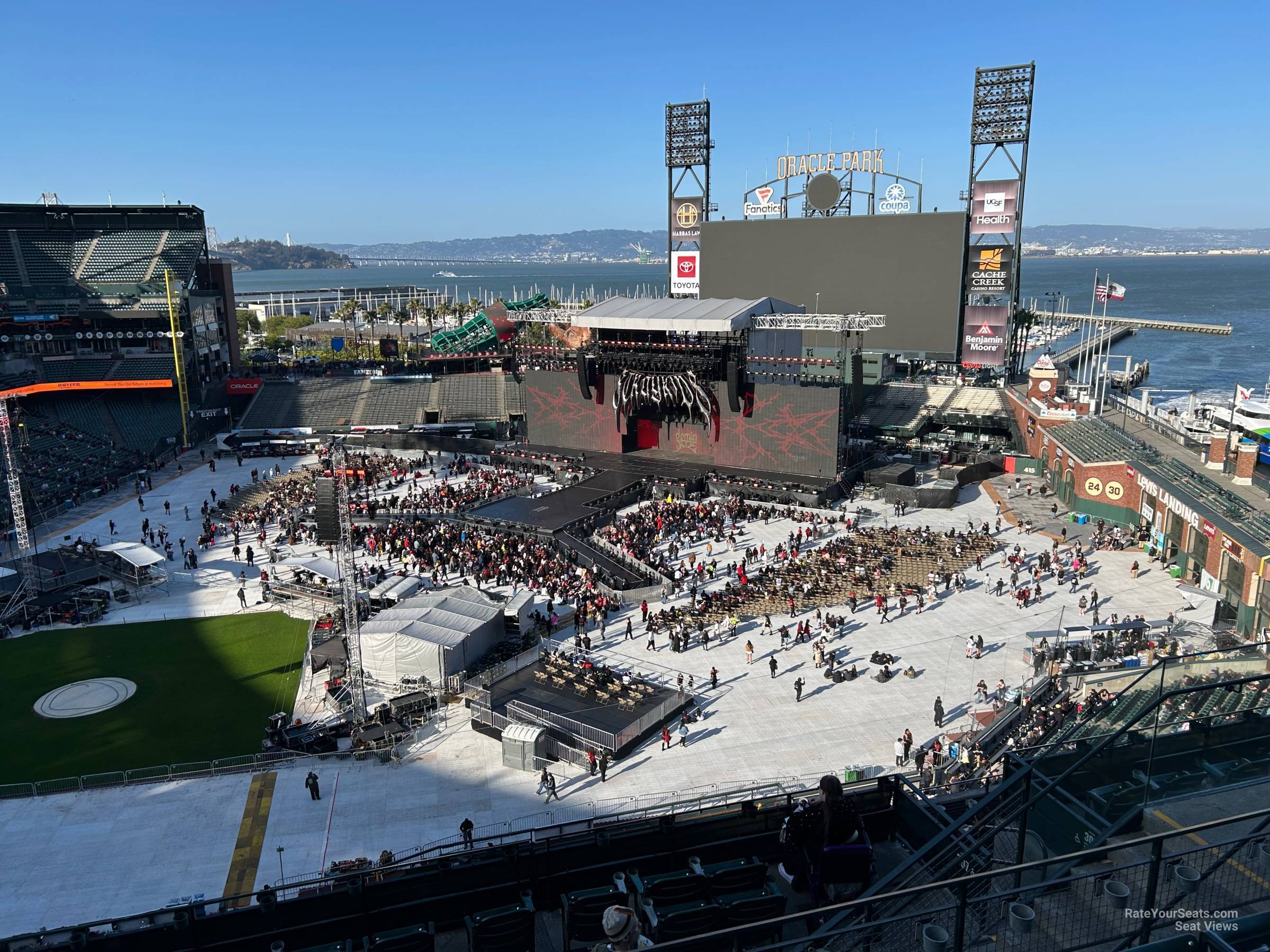 section 307, row 5 seat view  for concert - oracle park