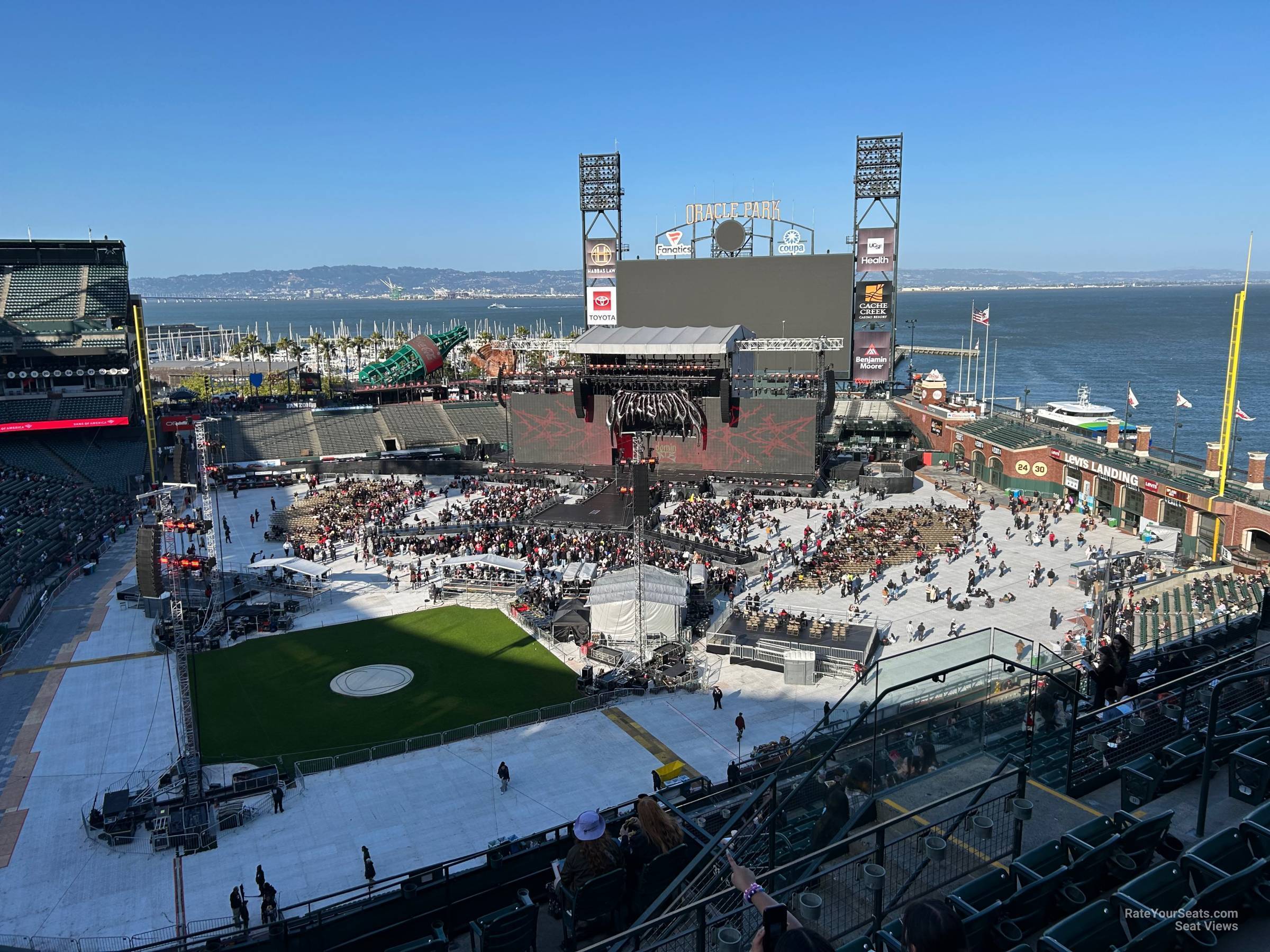 section 311, row 5 seat view  for concert - oracle park
