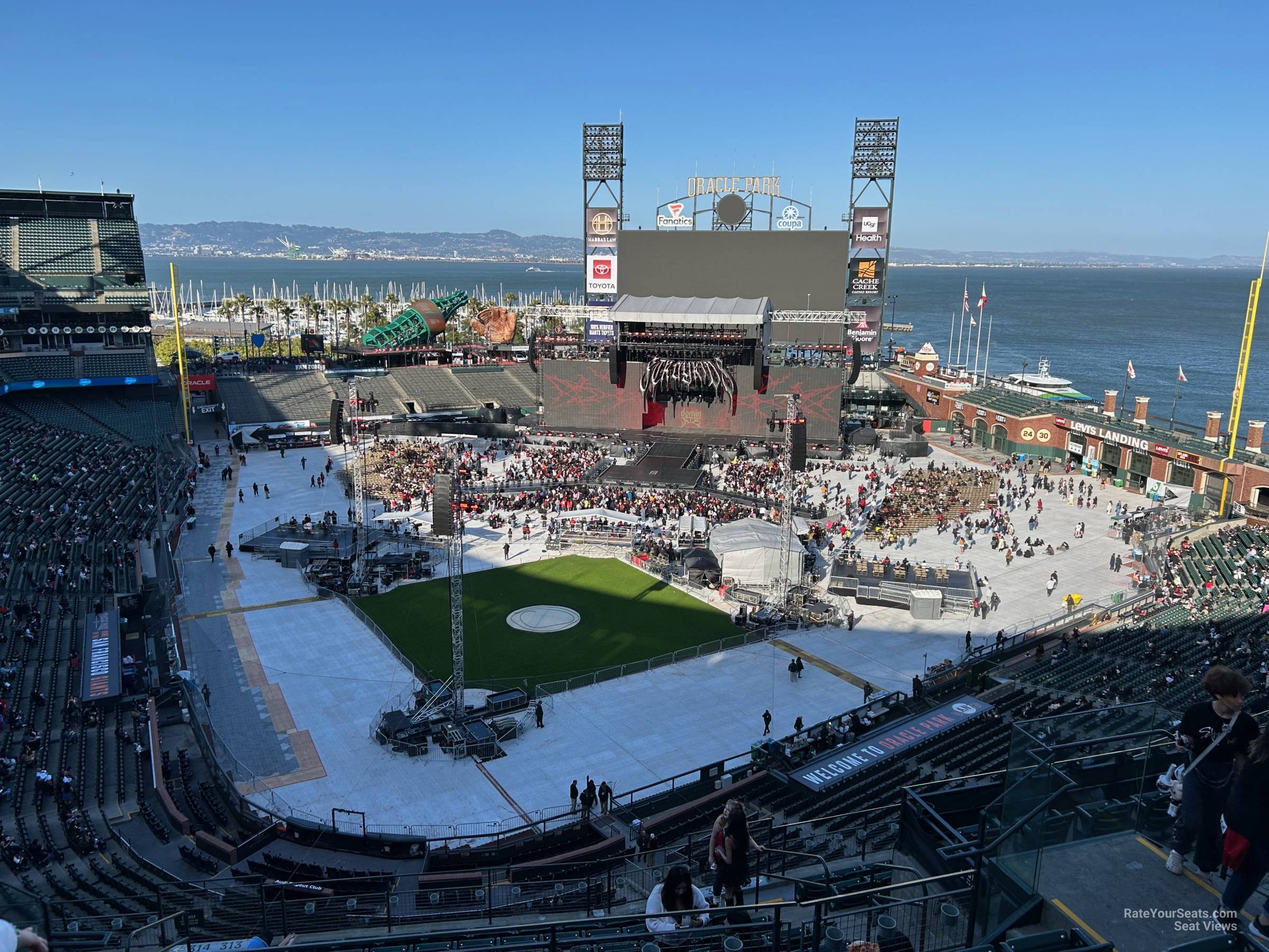 section 313, row 5 seat view  for concert - oracle park
