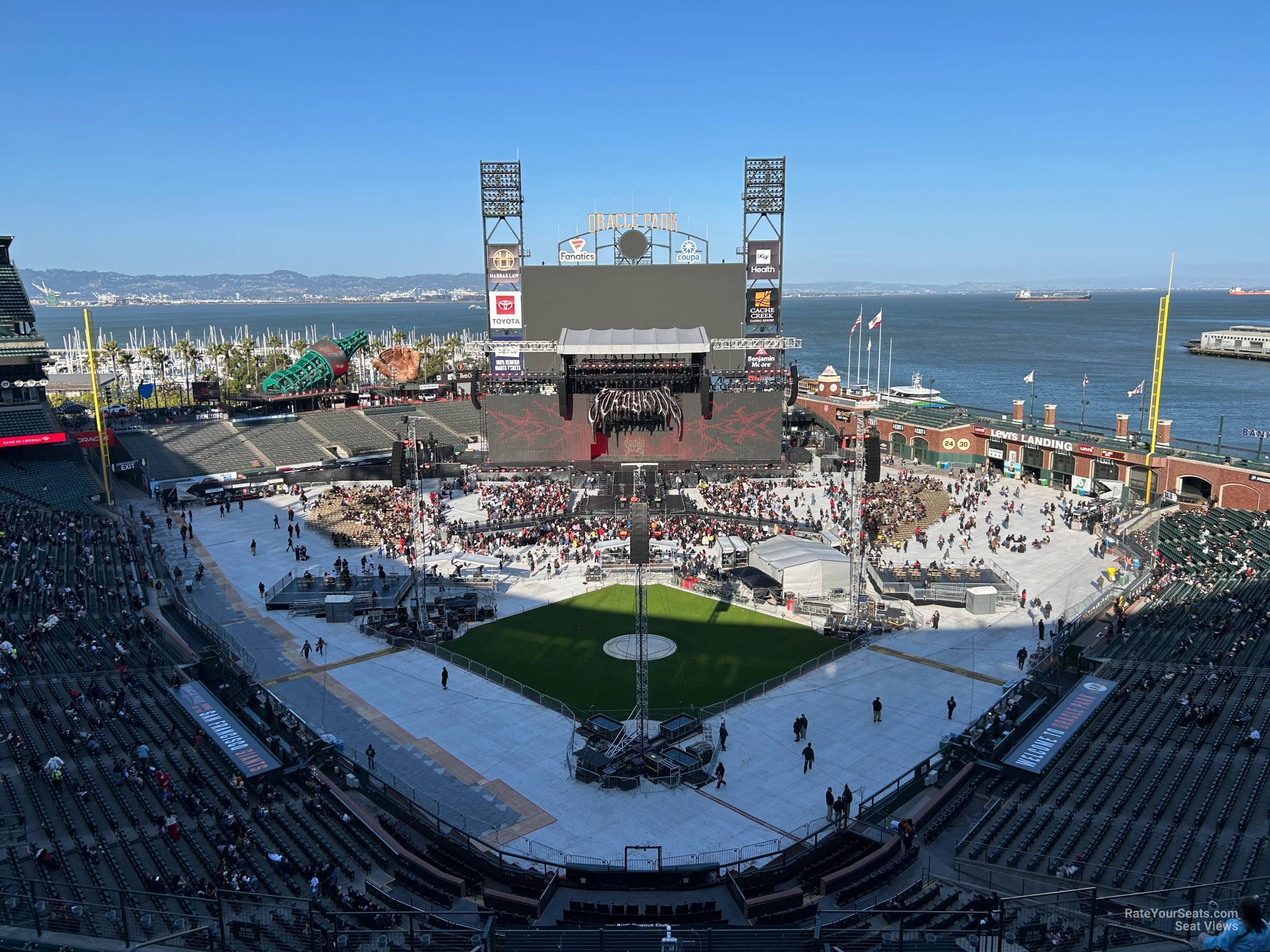 section 315, row 5 seat view  for concert - oracle park
