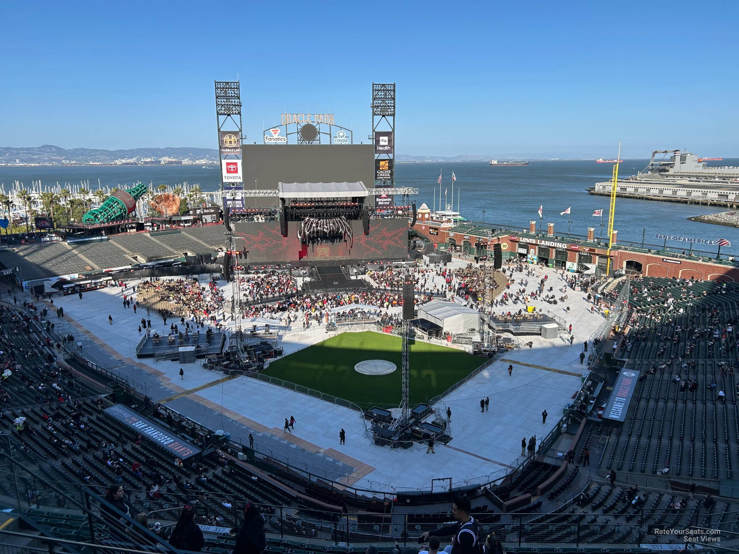 section 319, row 5 seat view  for concert - oracle park