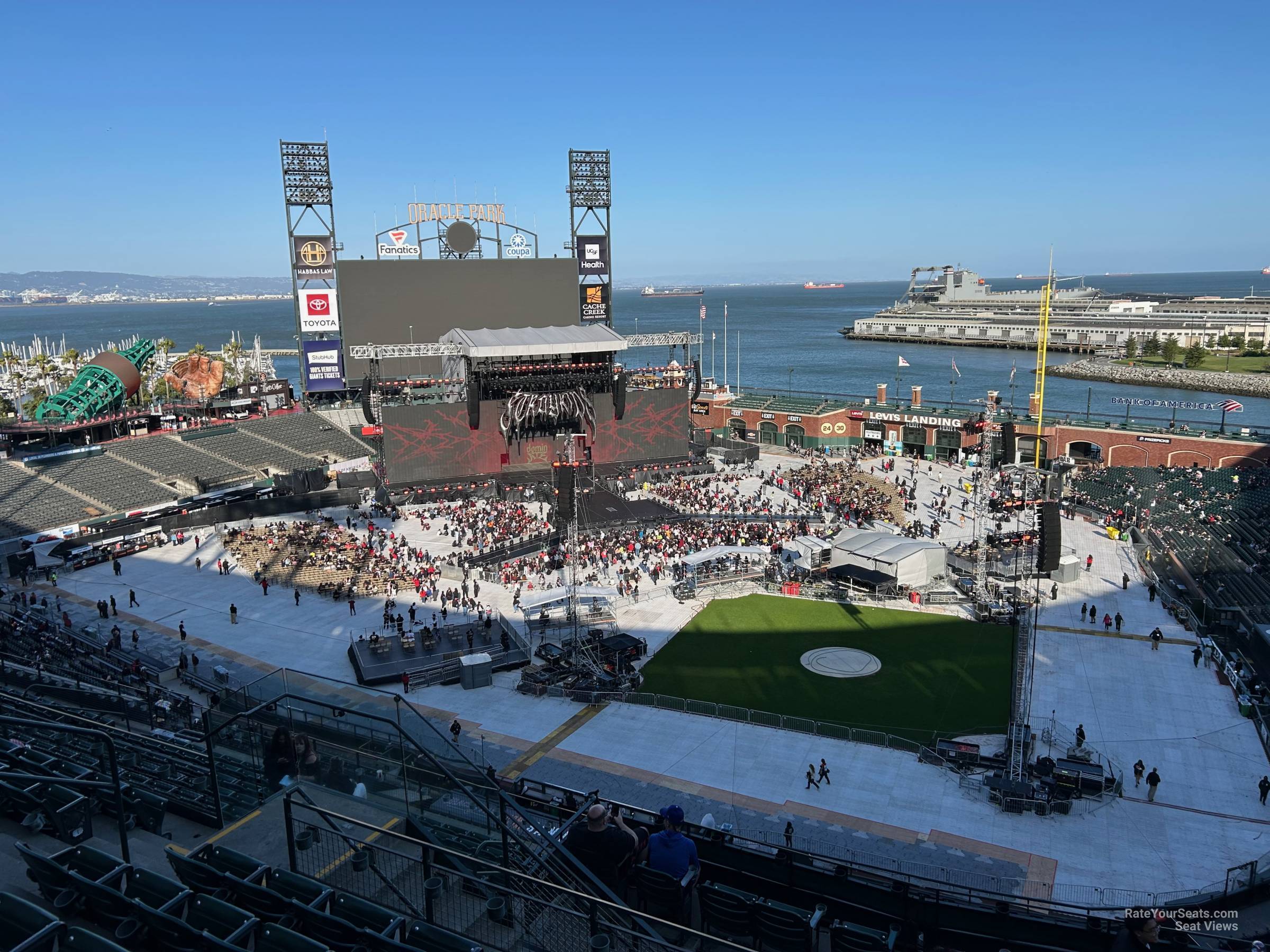 section 323, row 5 seat view  for concert - oracle park