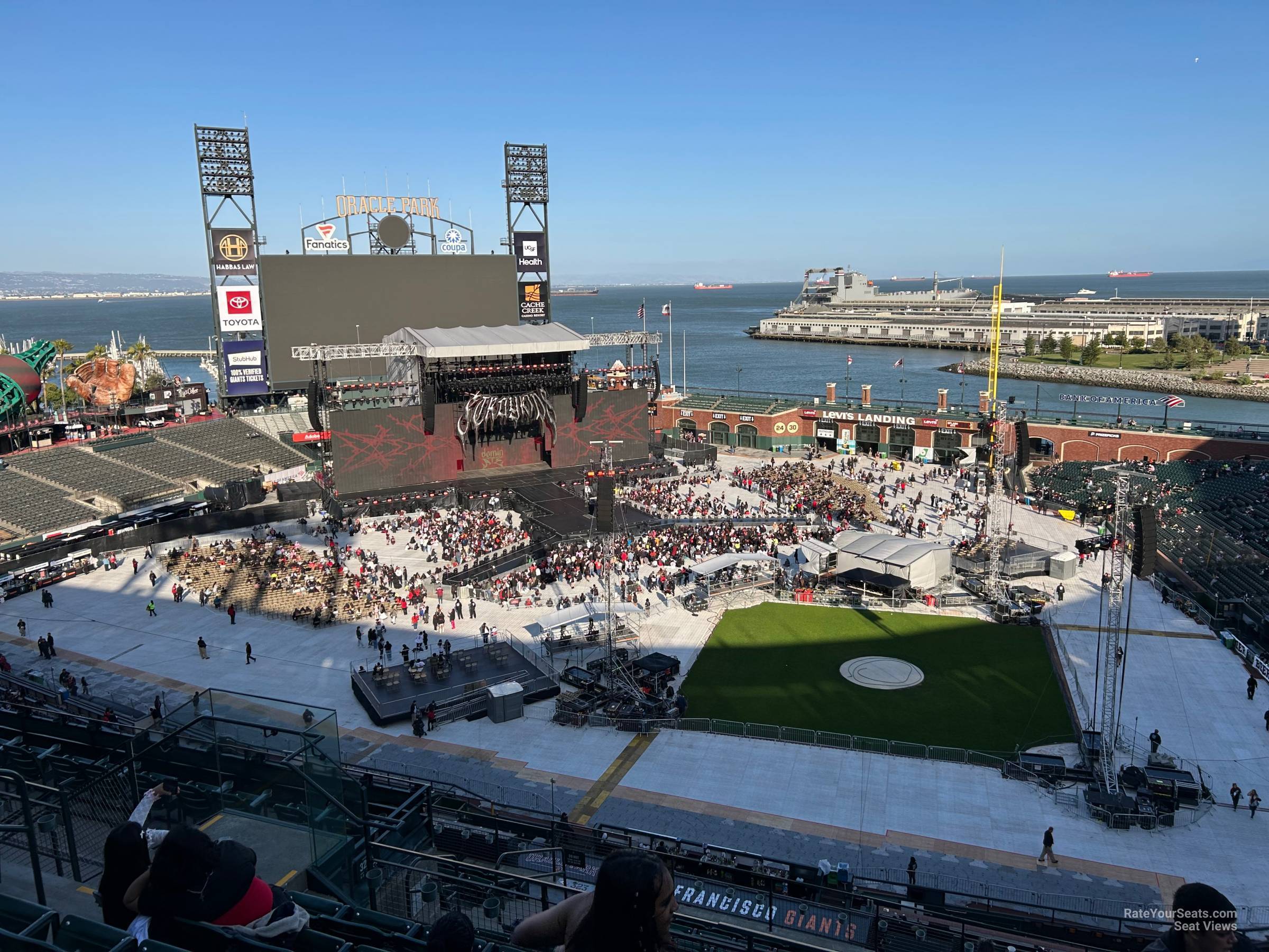section 324, row 5 seat view  for concert - oracle park