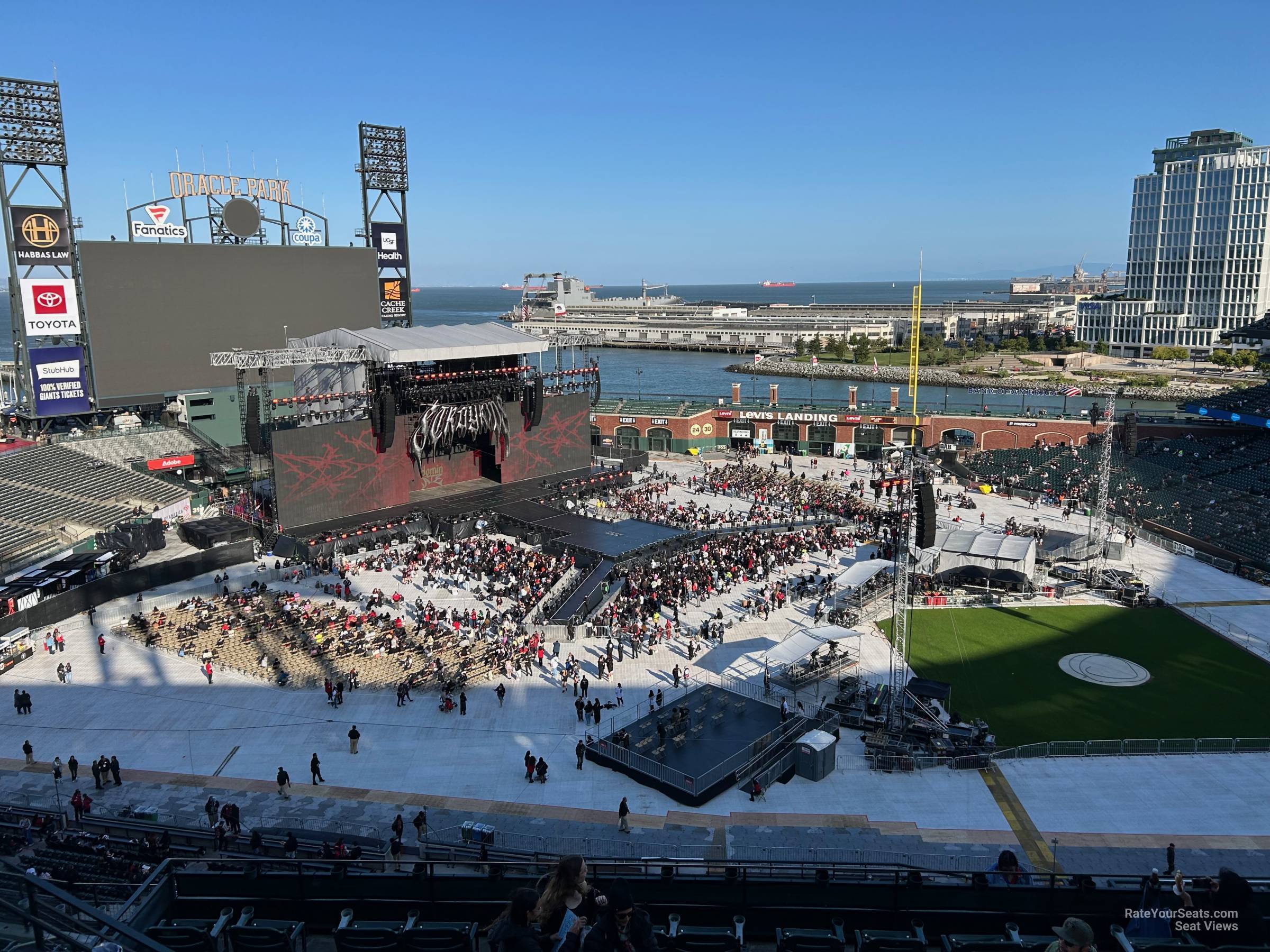 section 325, row 5 seat view  for concert - oracle park