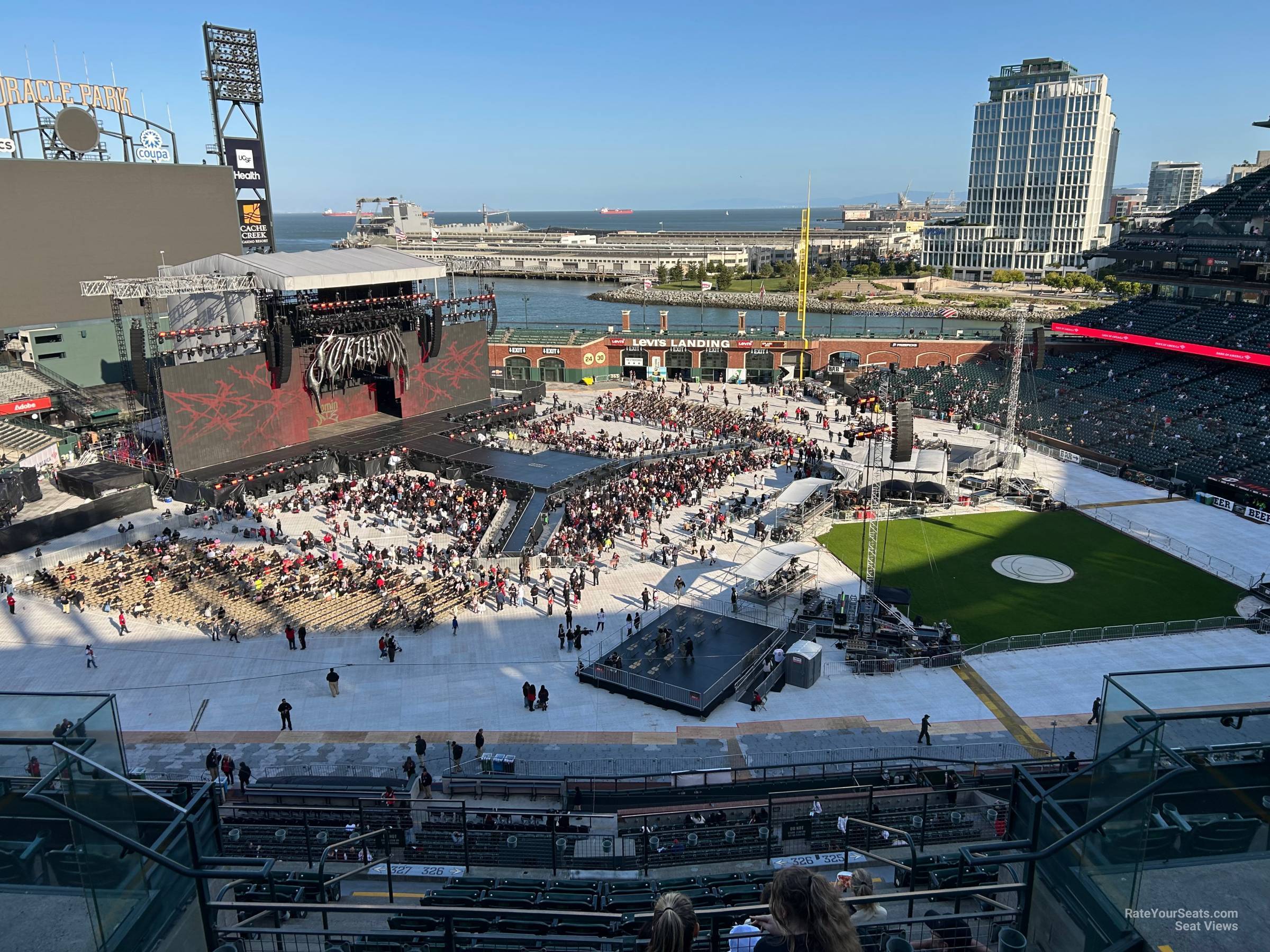section 326, row 5 seat view  for concert - oracle park