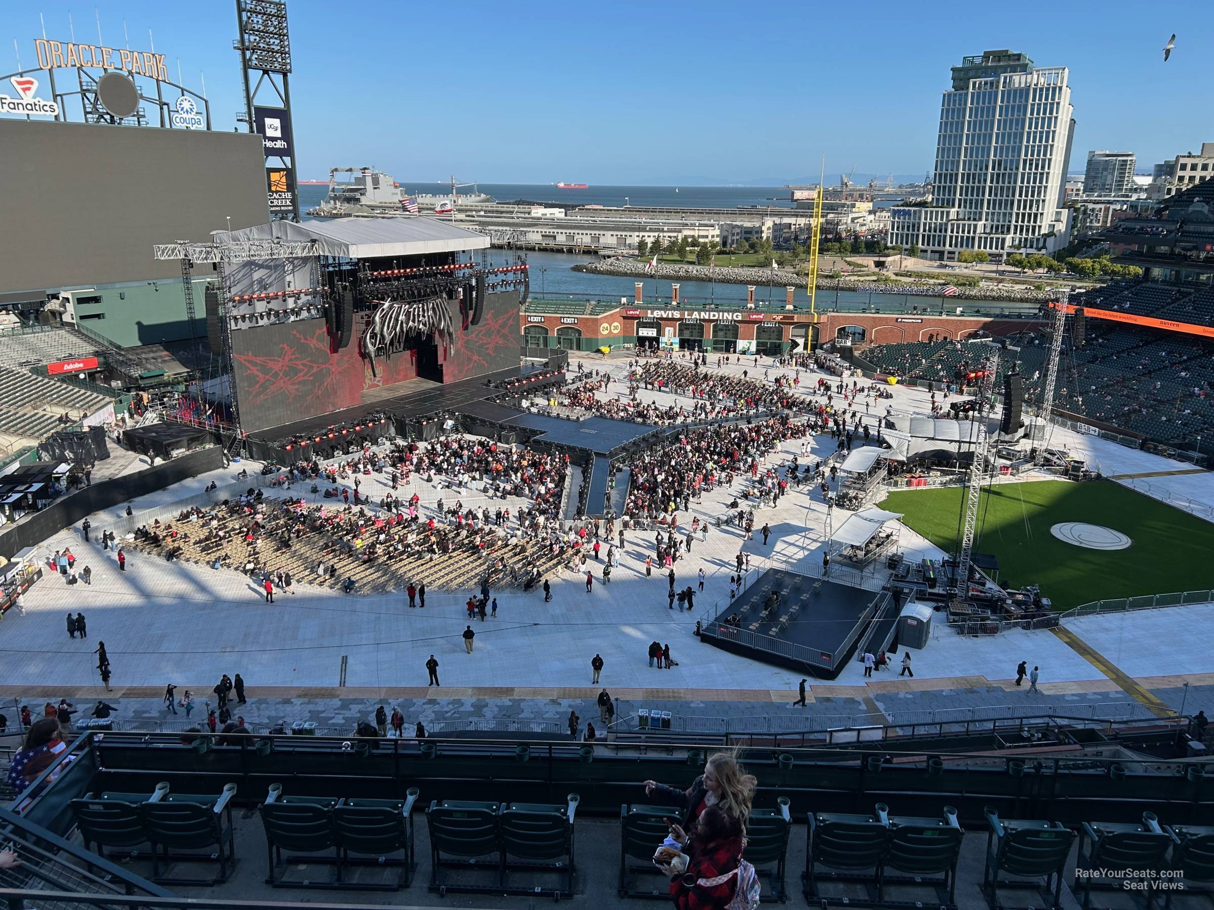 section 327, row 5 seat view  for concert - oracle park