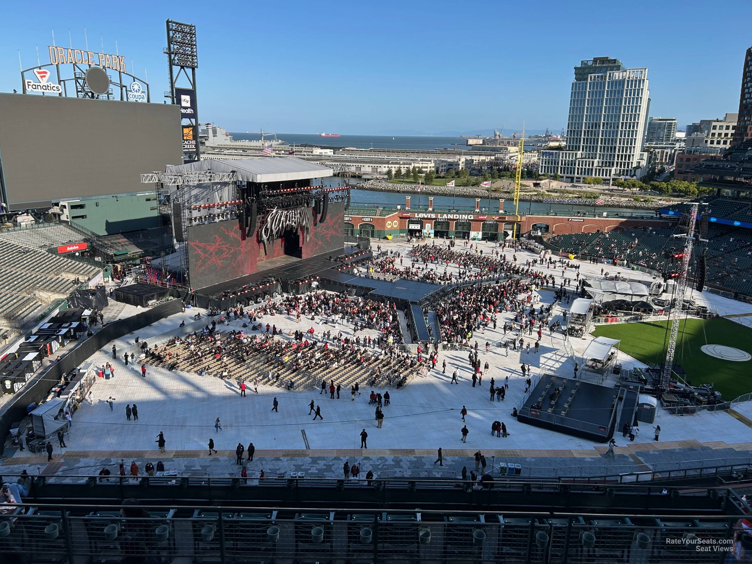 section 328, row 5 seat view  for concert - oracle park