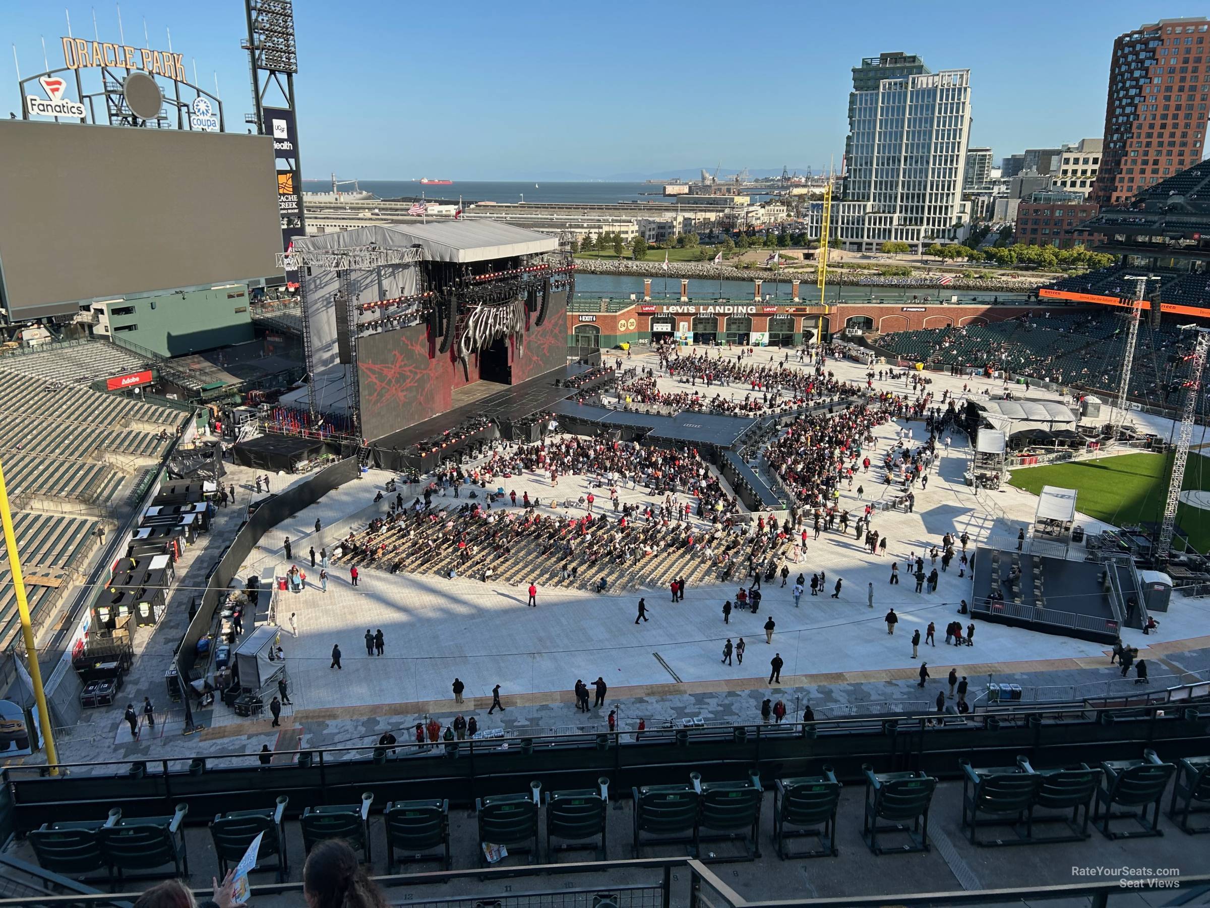 section 330, row 5 seat view  for concert - oracle park