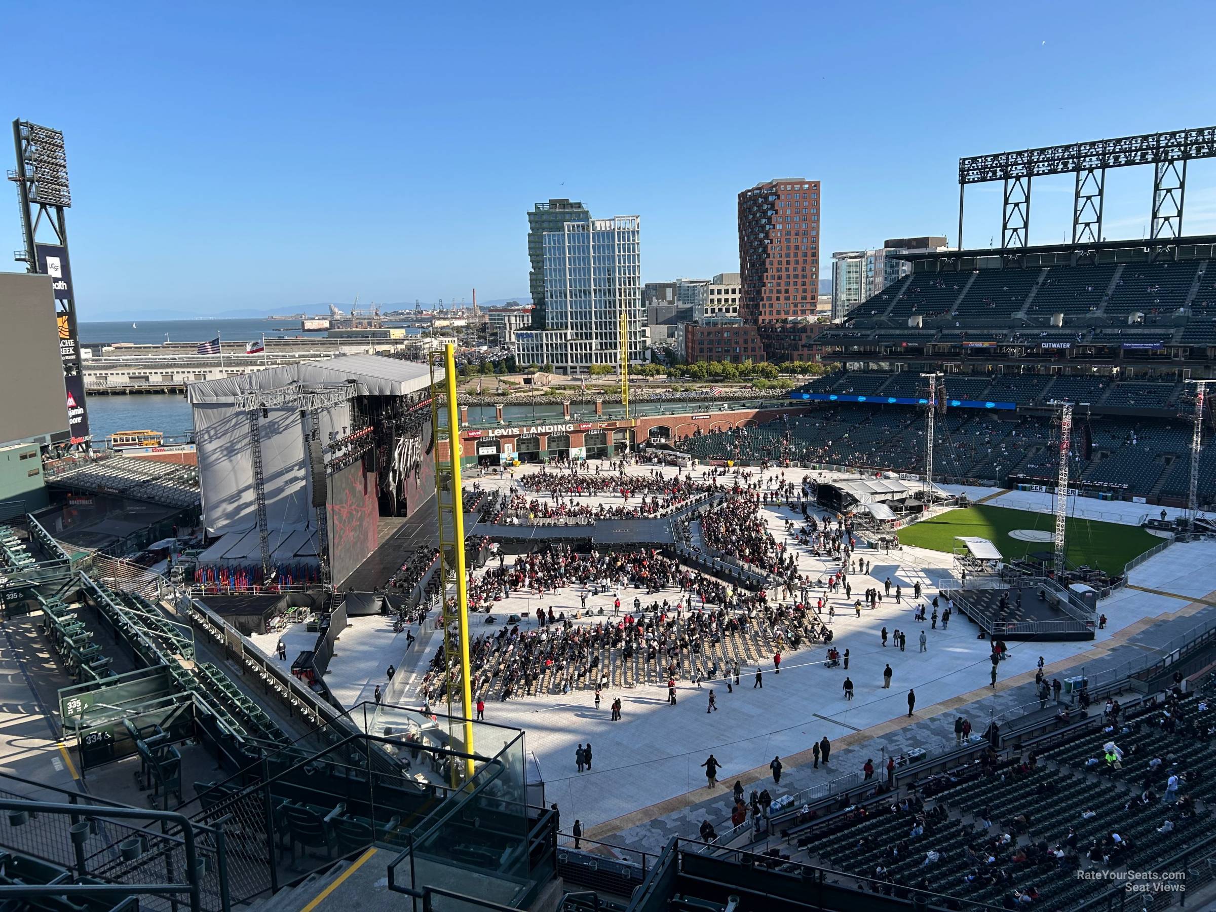 section 333, row 5 seat view  for concert - oracle park