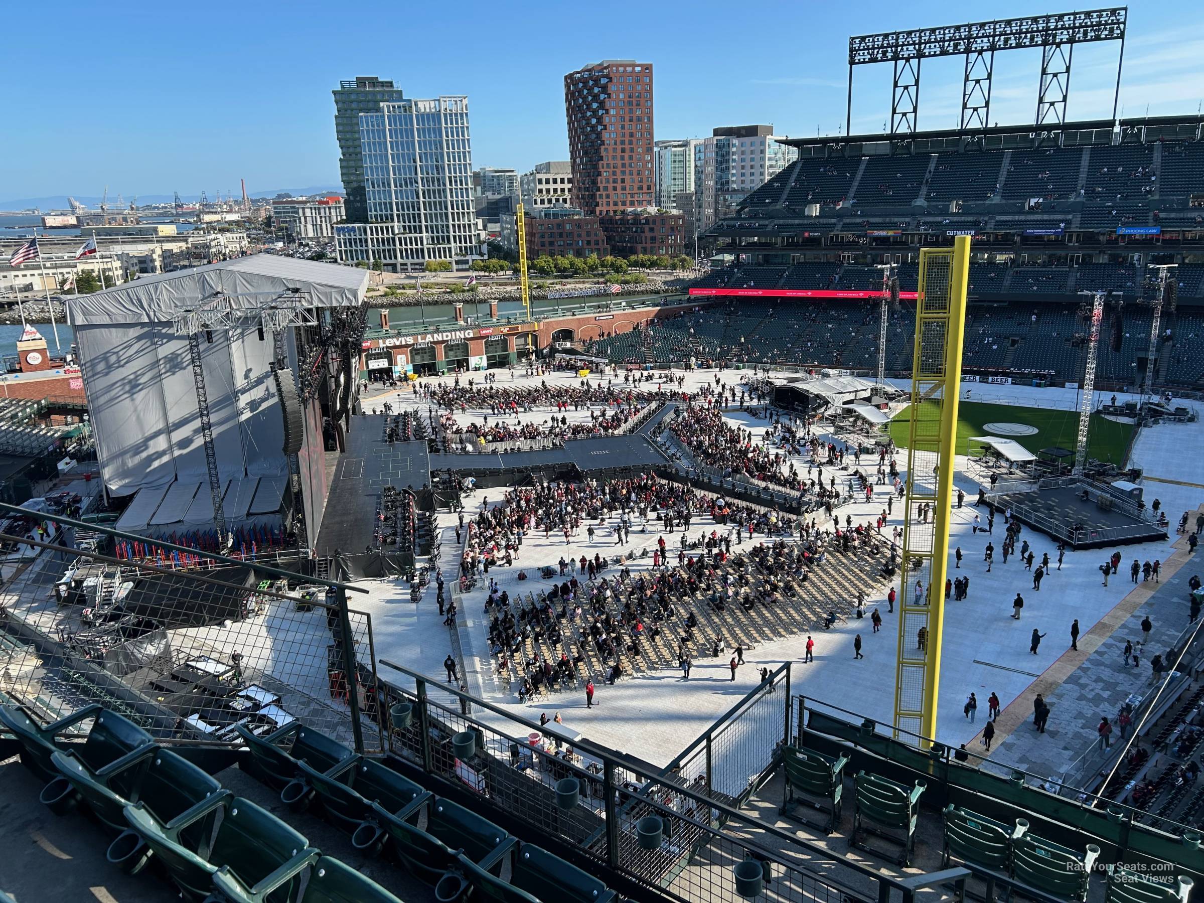 section 336, row 5 seat view  for concert - oracle park