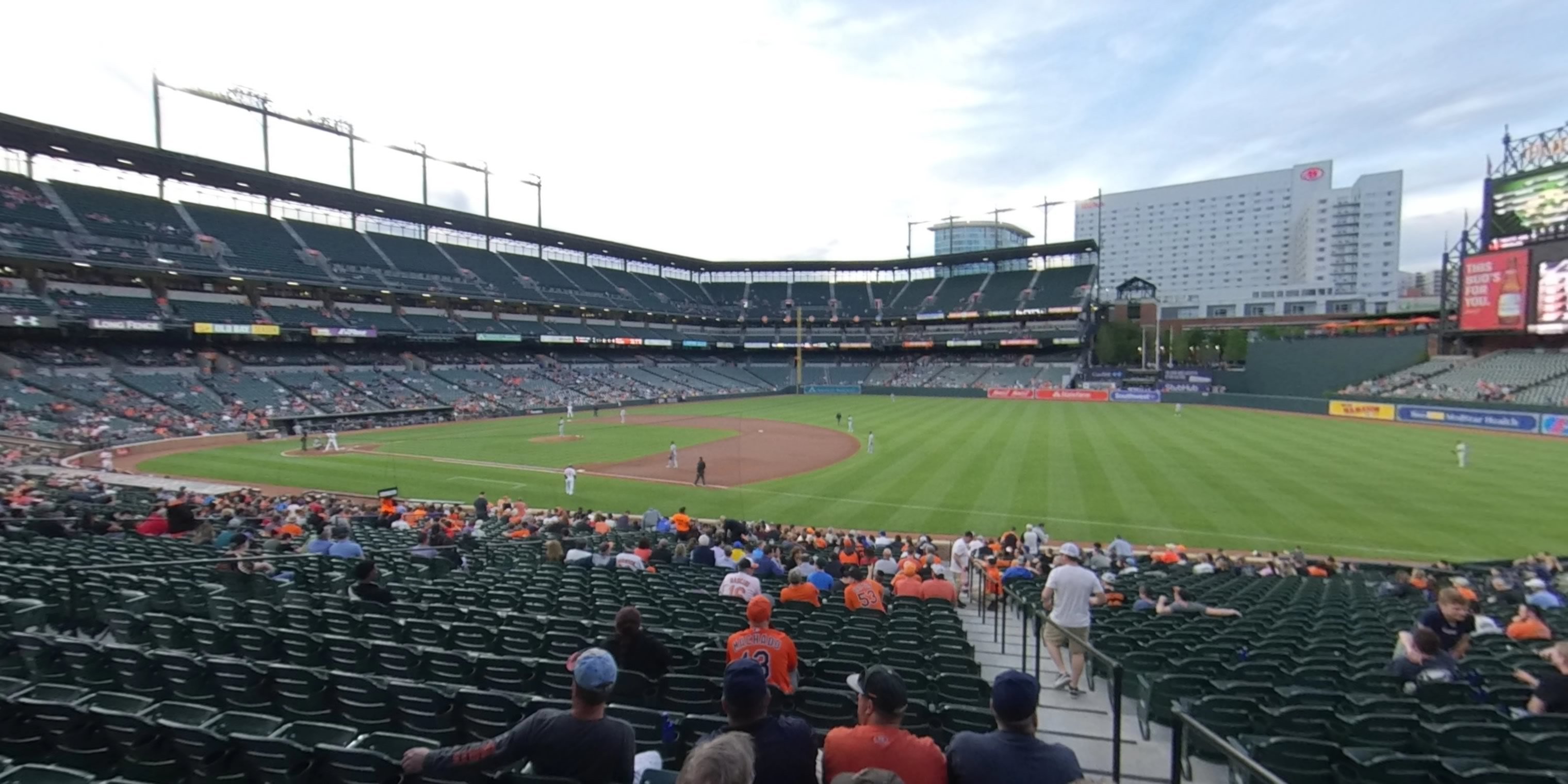 section 12 panoramic seat view  - oriole park