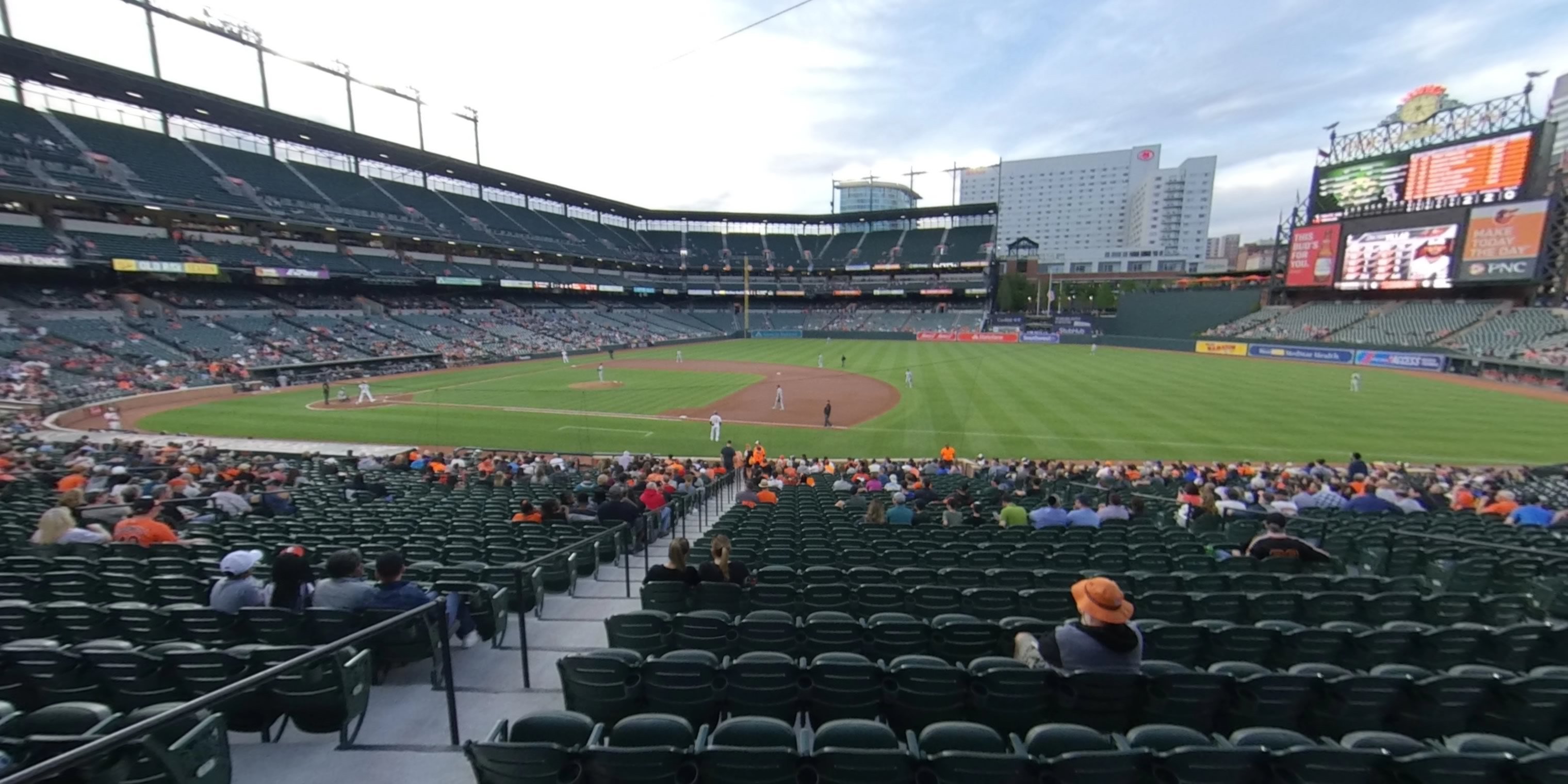 section 16 panoramic seat view  - oriole park