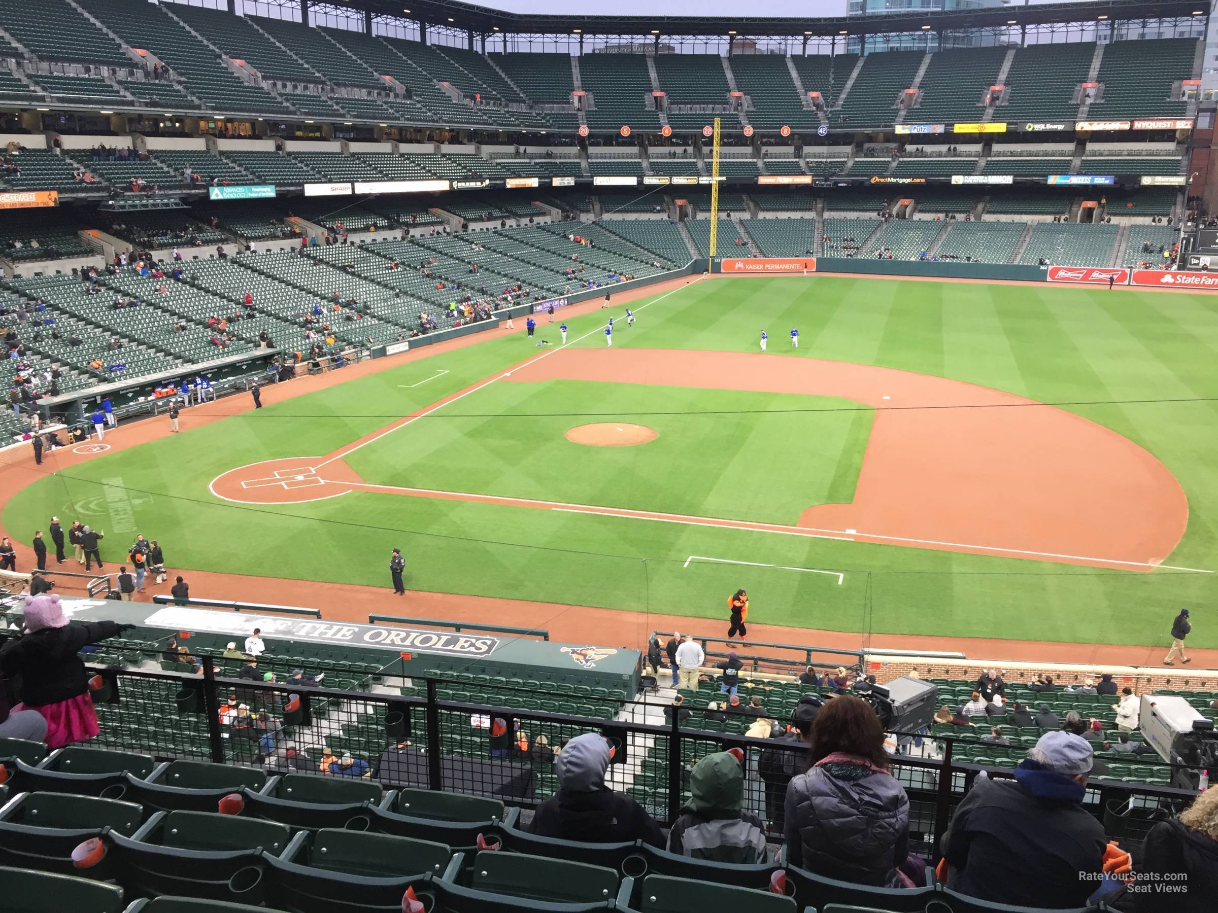 section 220, row 5 seat view  - oriole park
