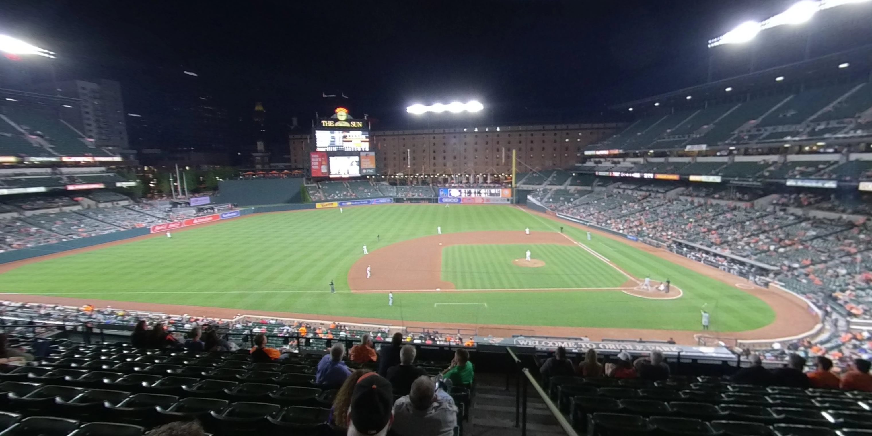 section 248 panoramic seat view  - oriole park