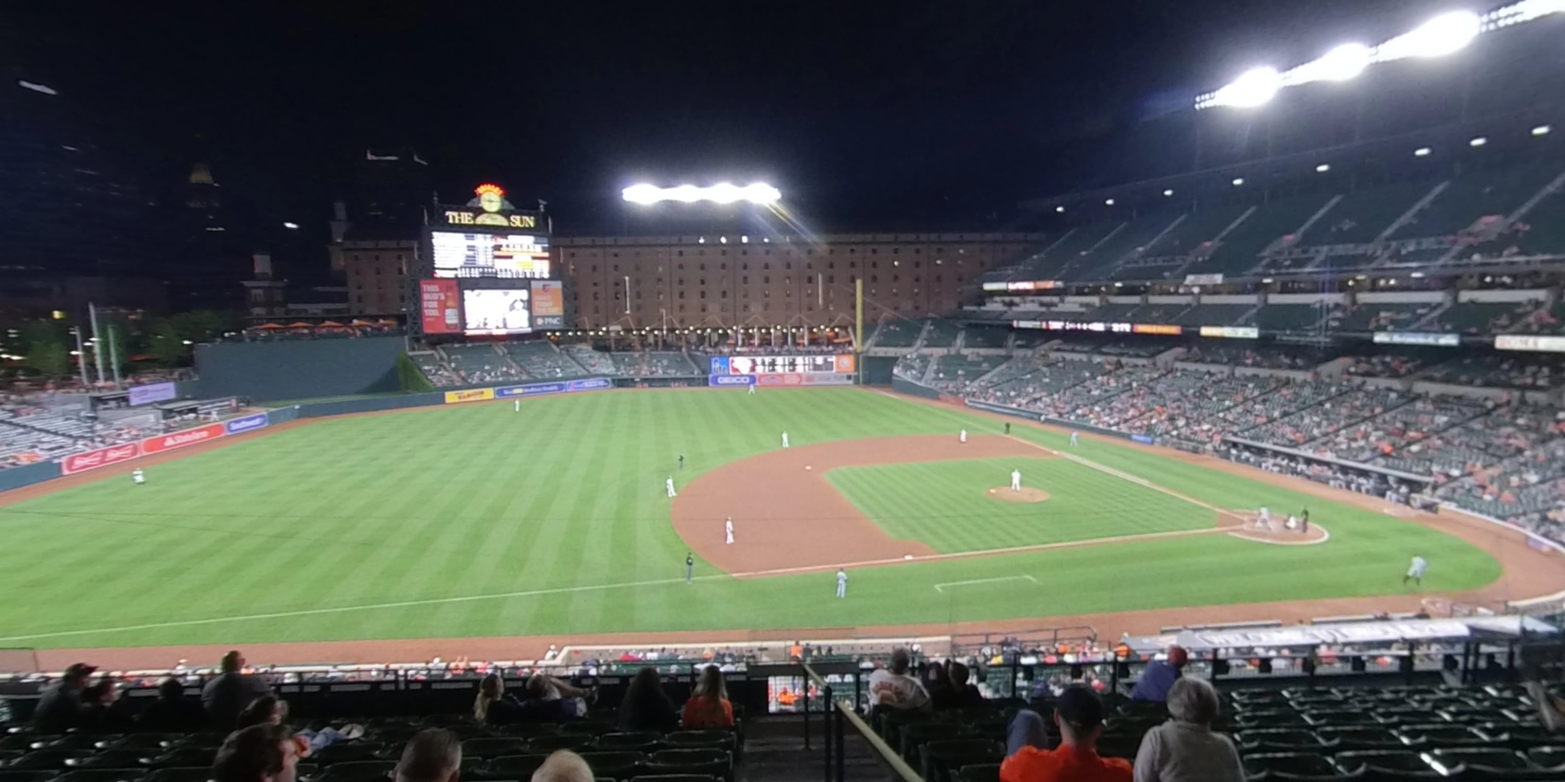section 252 panoramic seat view  - oriole park at camden yards