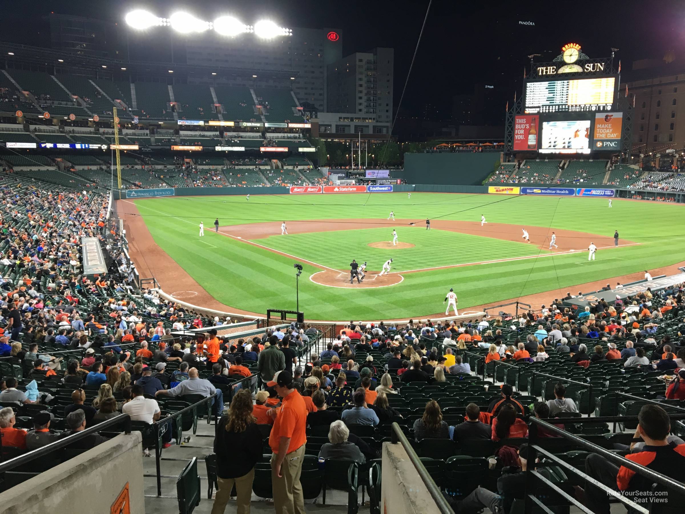 section 33, row 6 seat view  - oriole park