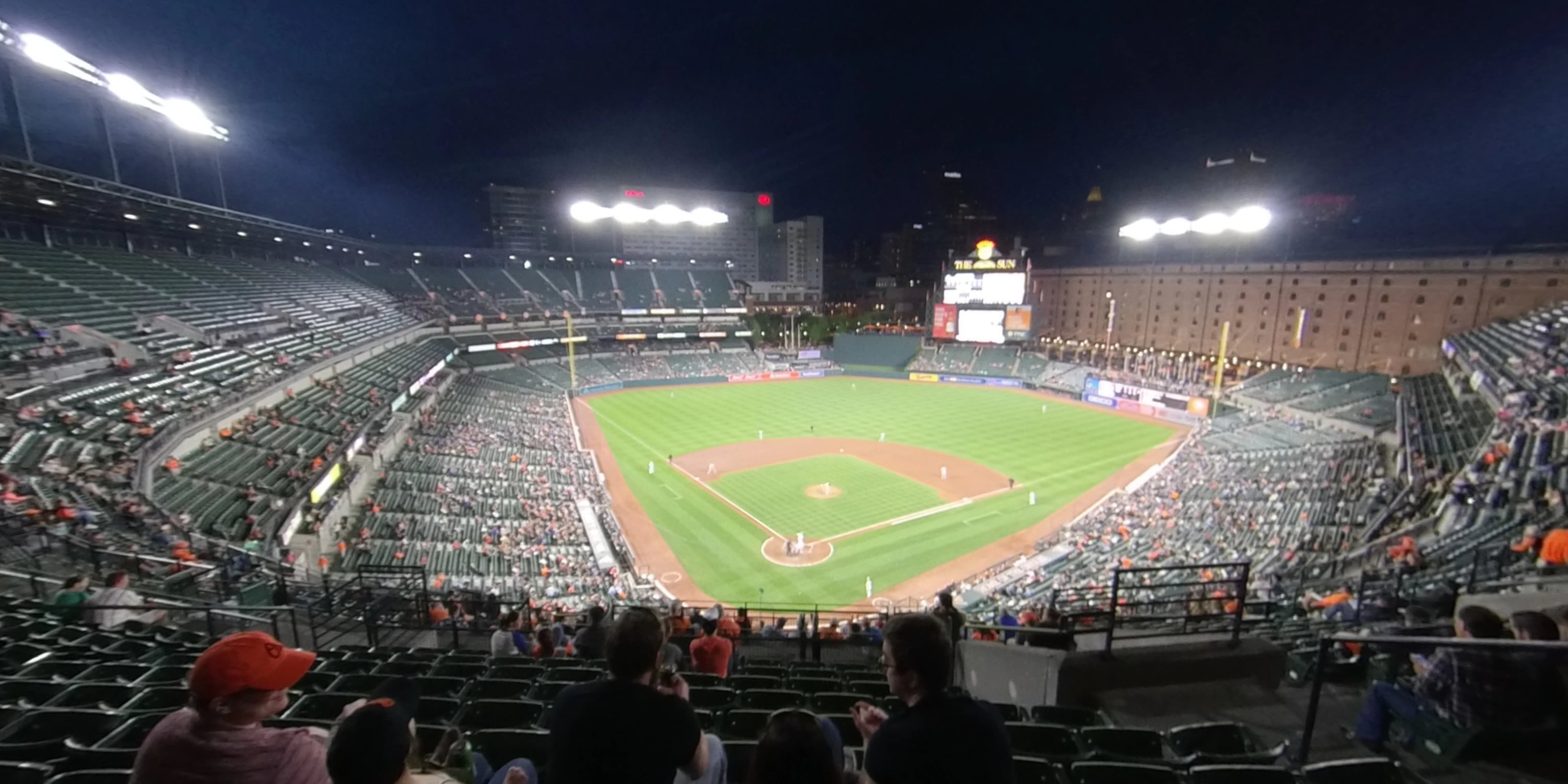 section 332 panoramic seat view  - oriole park at camden yards