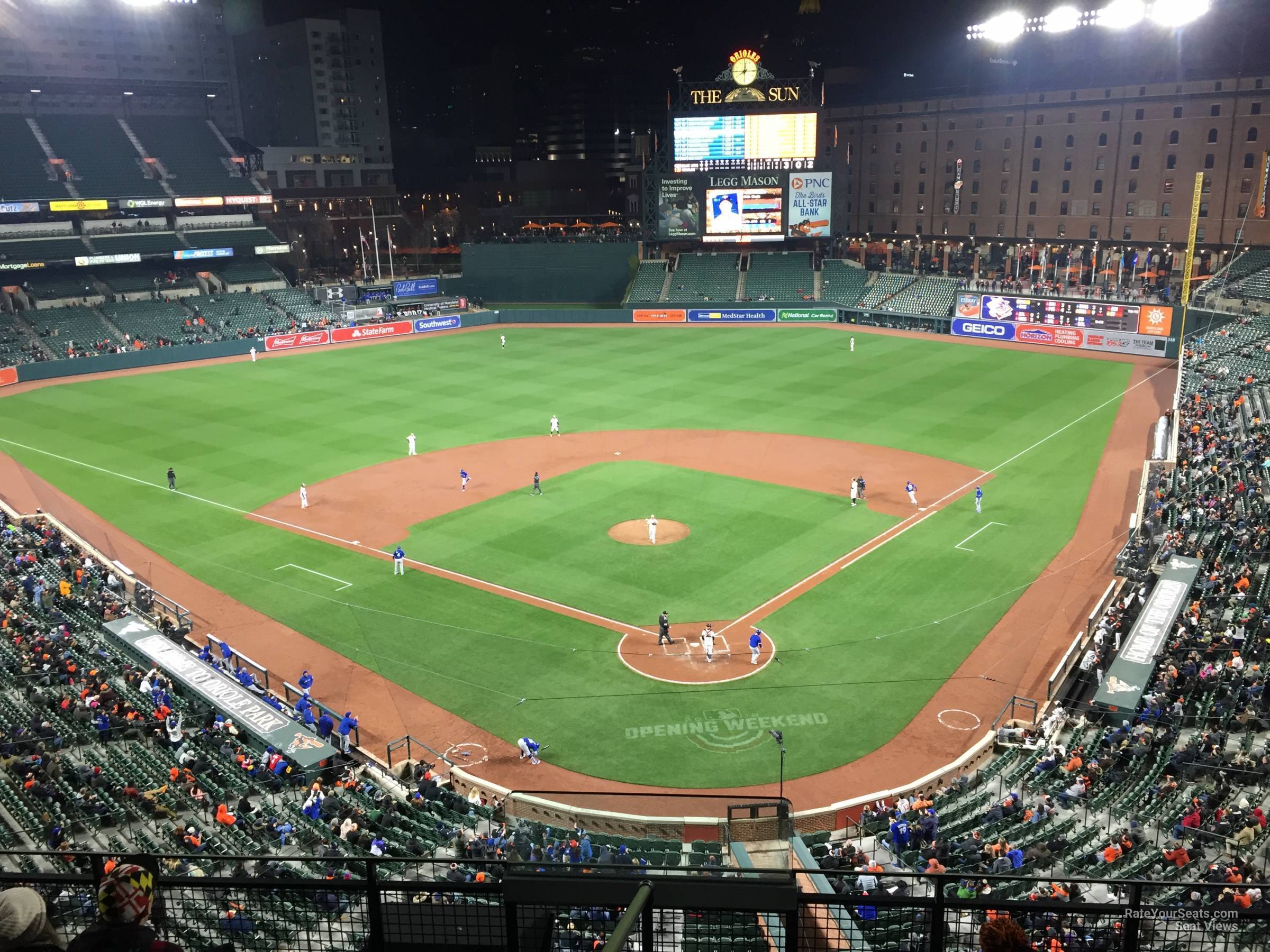 section 338, row 3 seat view  - oriole park