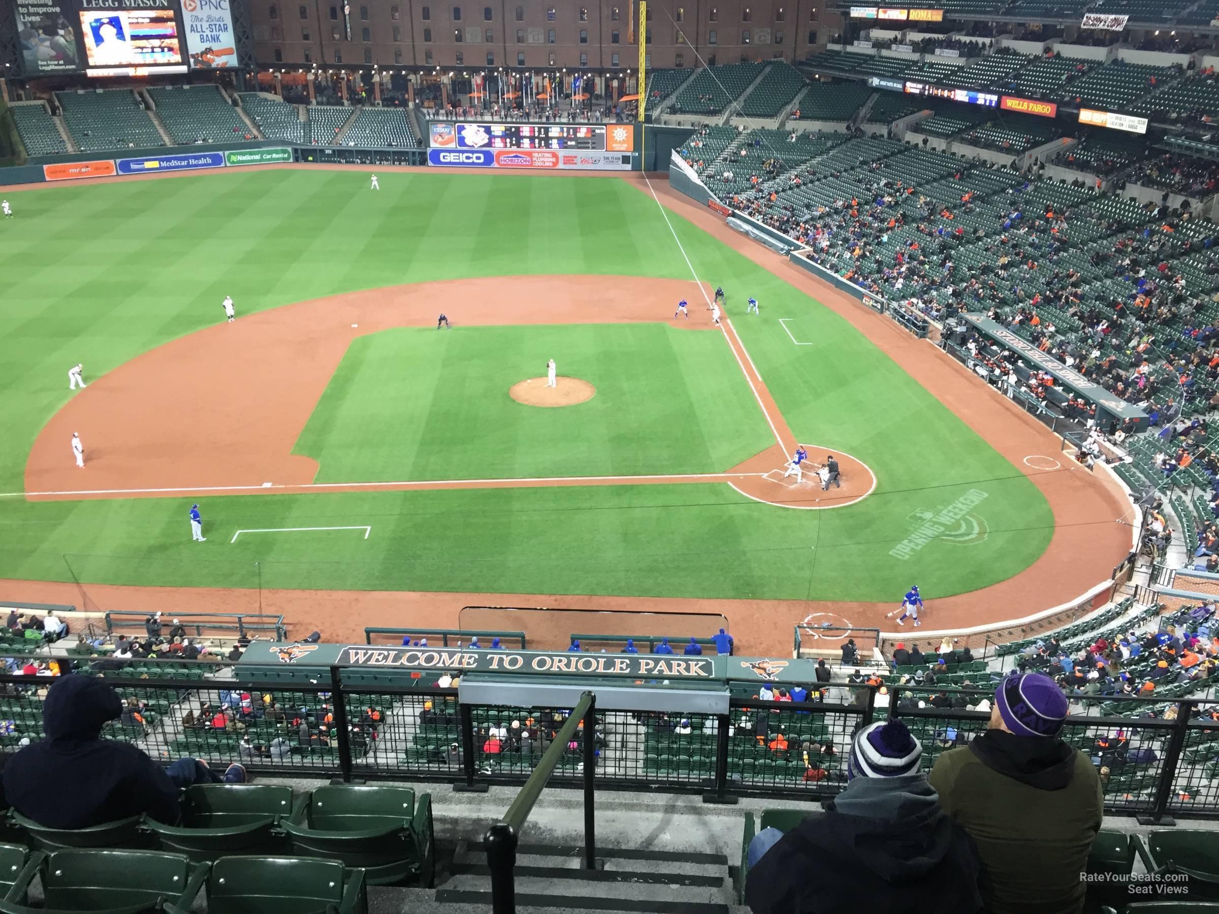 section 350, row 3 seat view  - oriole park