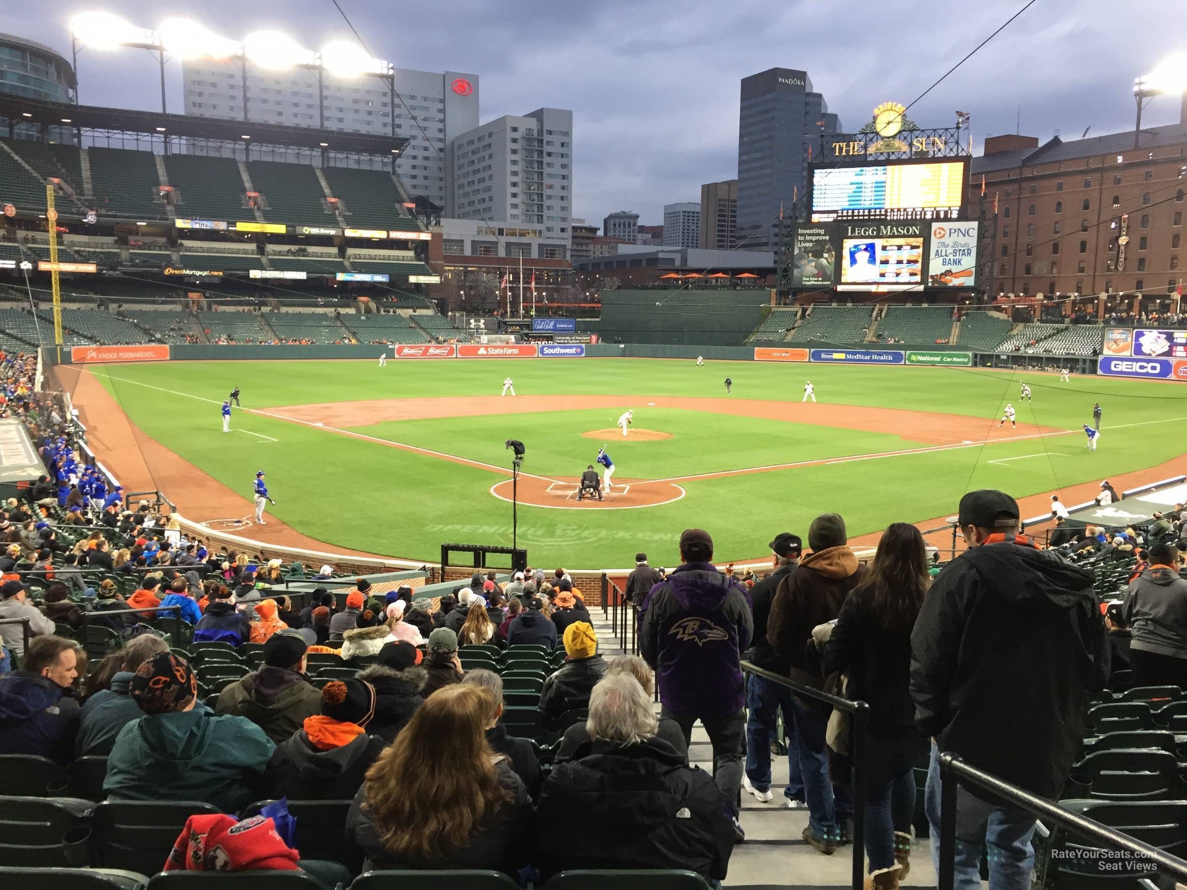 section 36, row 20 seat view  - oriole park