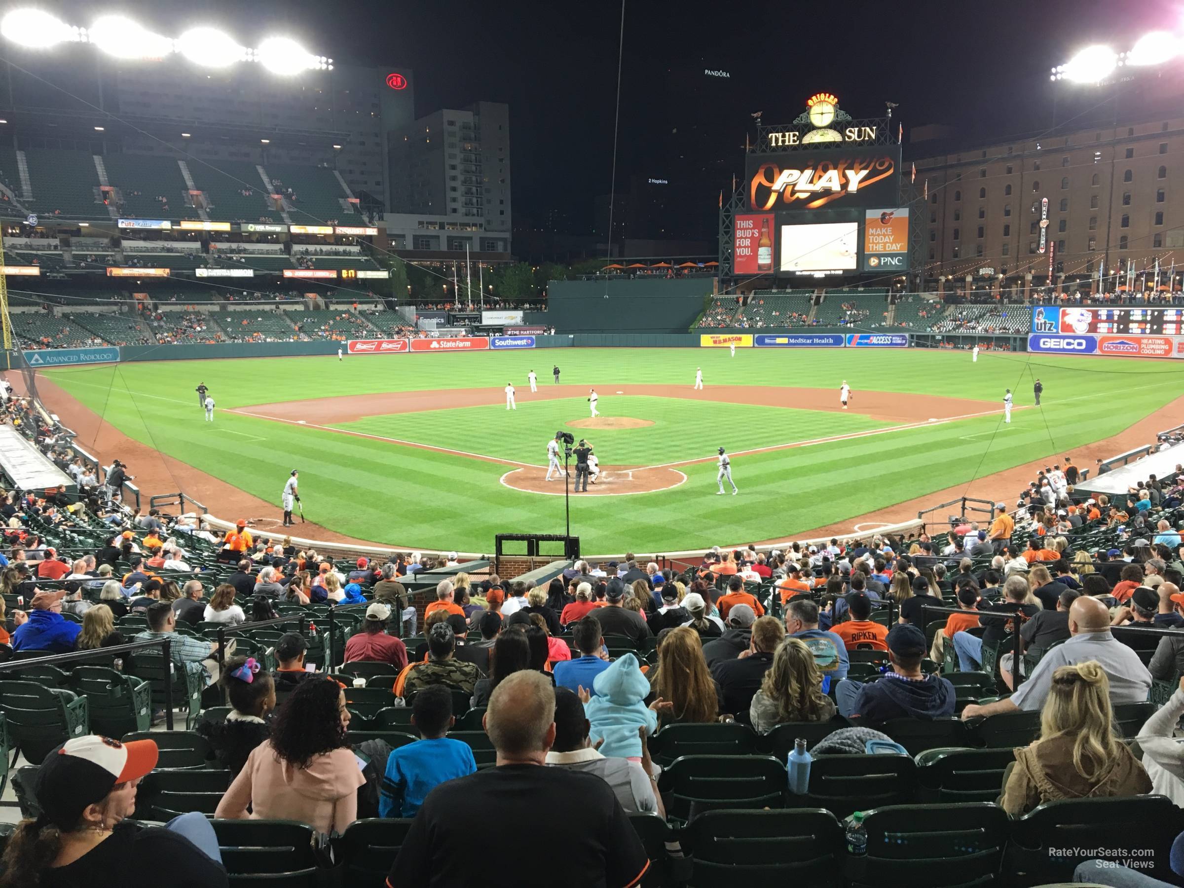 section 36, row 27 seat view  - oriole park