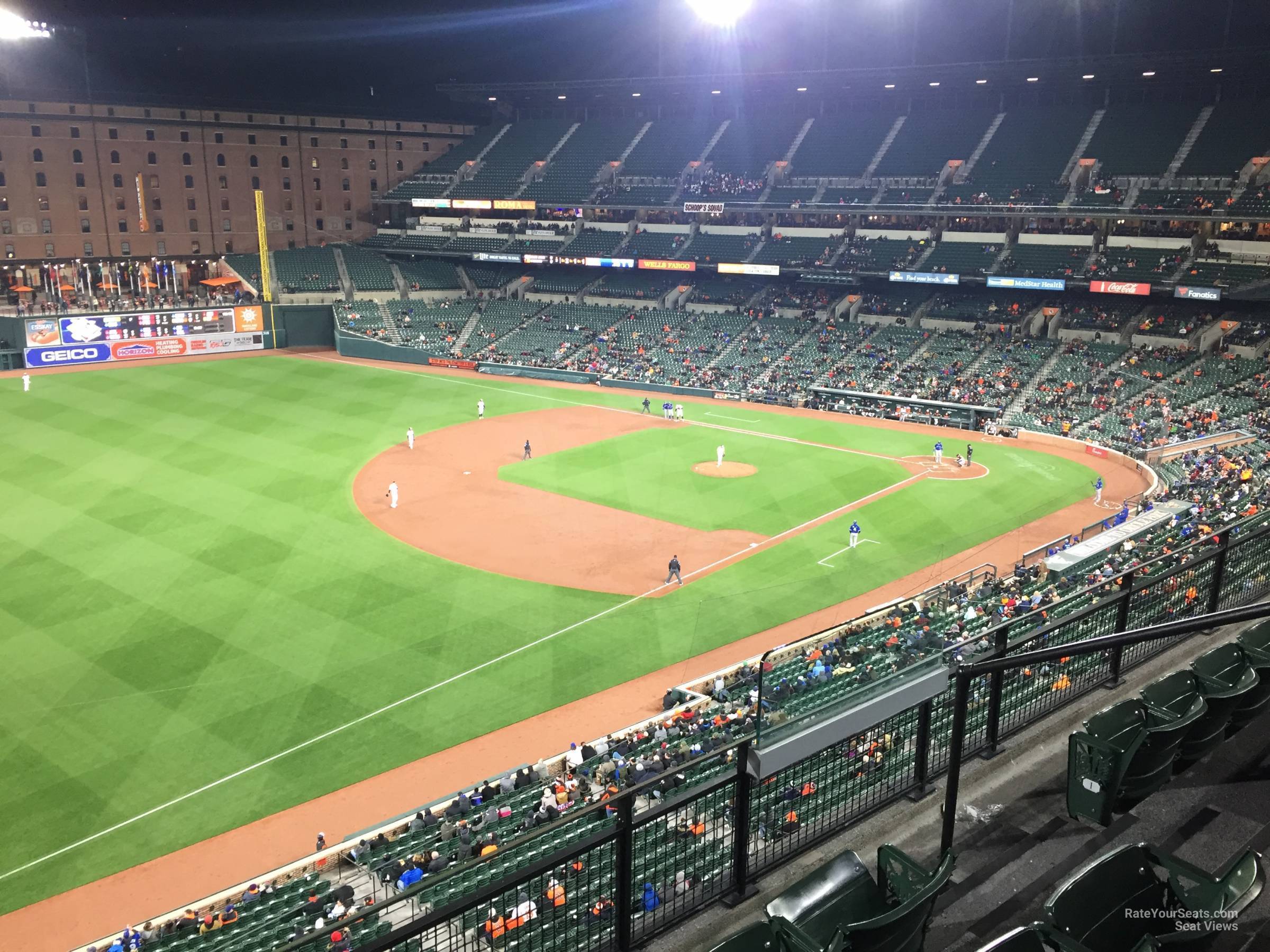 section 366, row 3 seat view  - oriole park