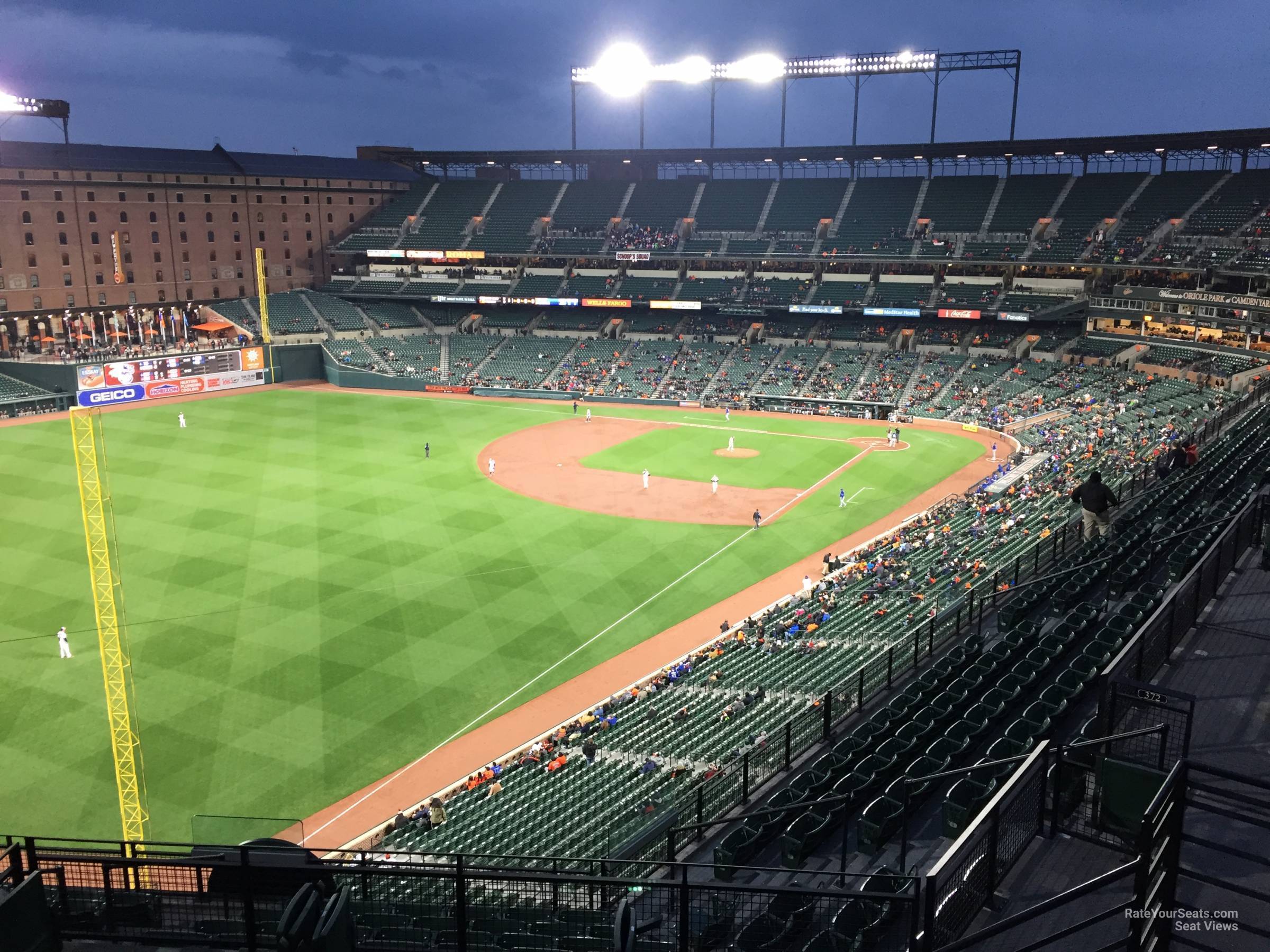 section 374, row 15 seat view  - oriole park