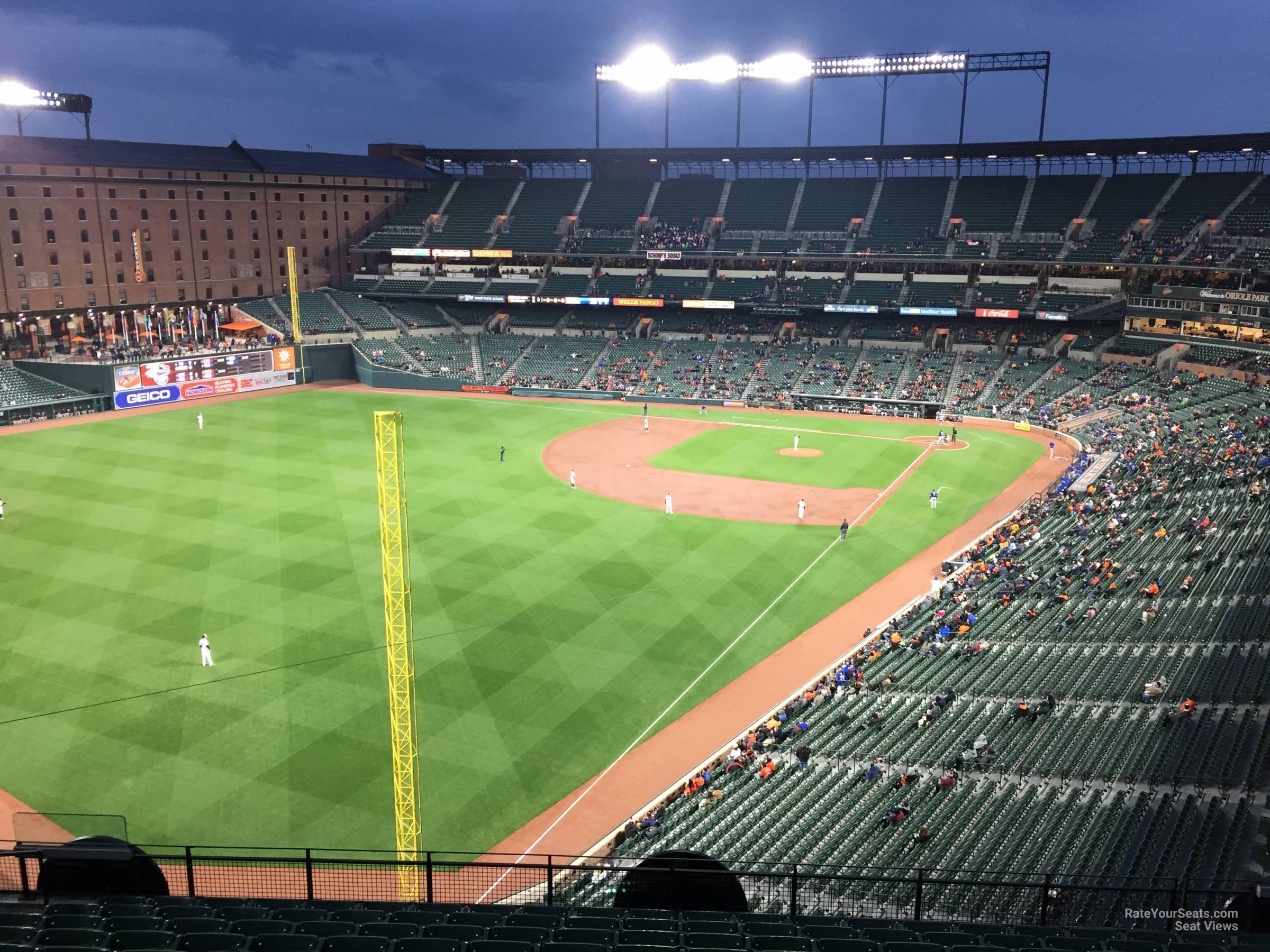section 376, row 15 seat view  - oriole park