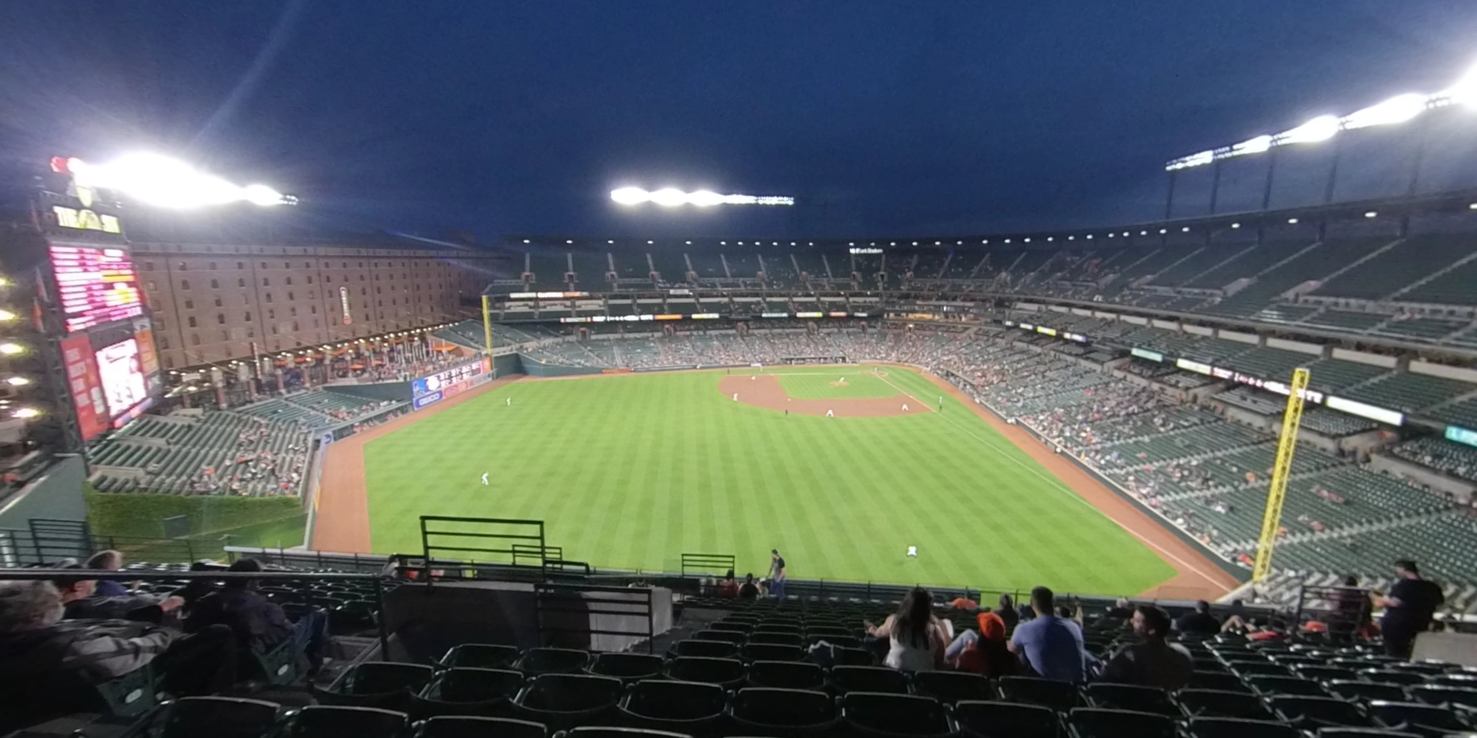section 386 panoramic seat view  - oriole park at camden yards