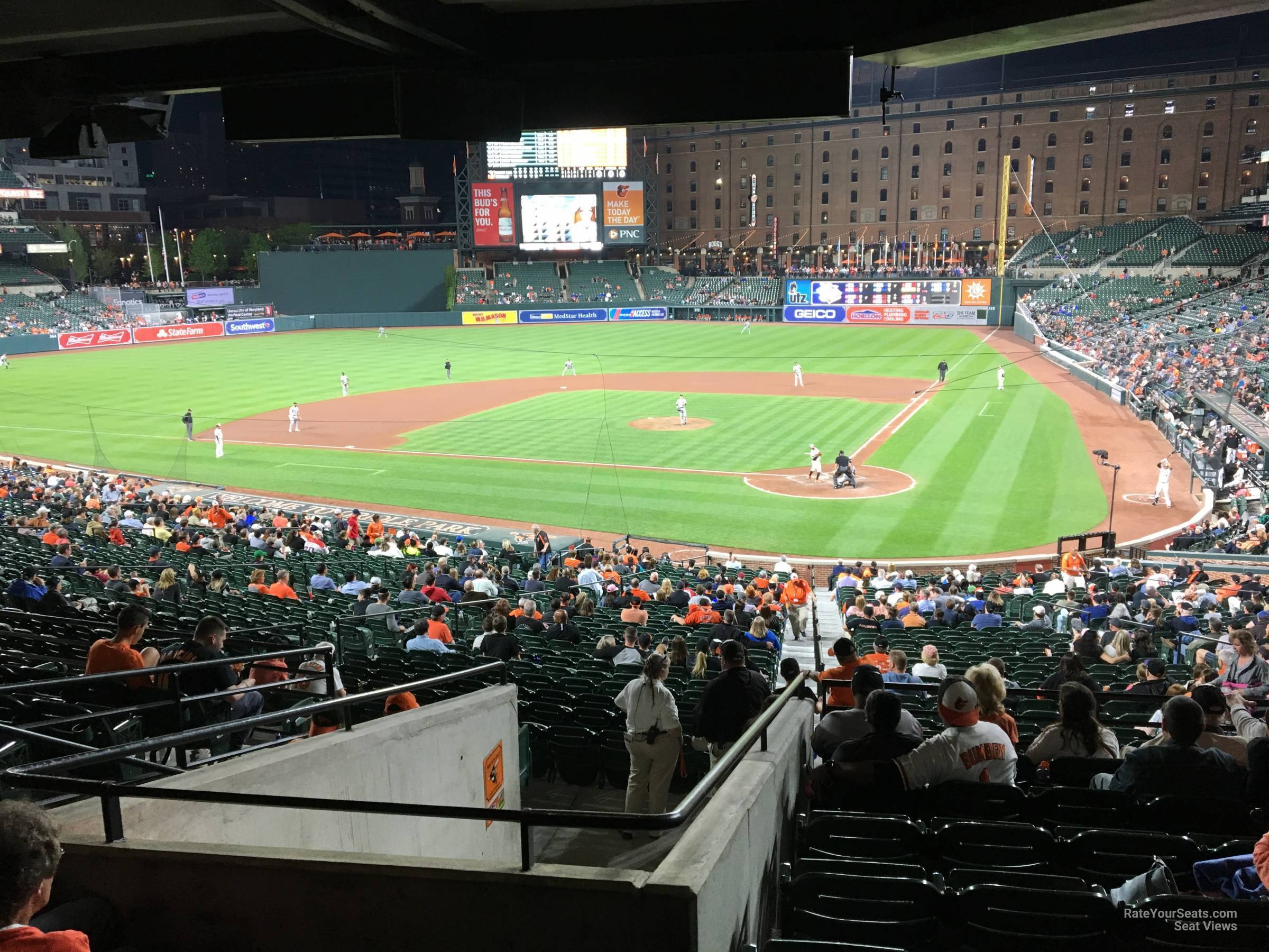 section 43, row 10 seat view  - oriole park