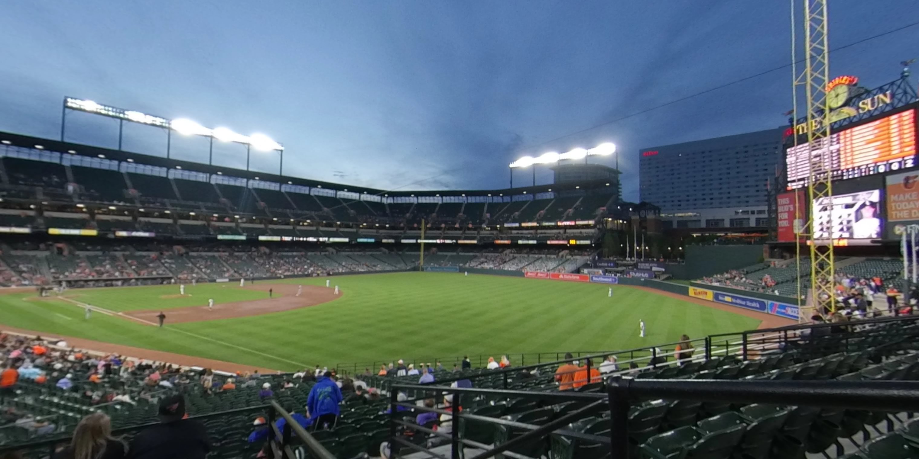 section 5 panoramic seat view  - oriole park