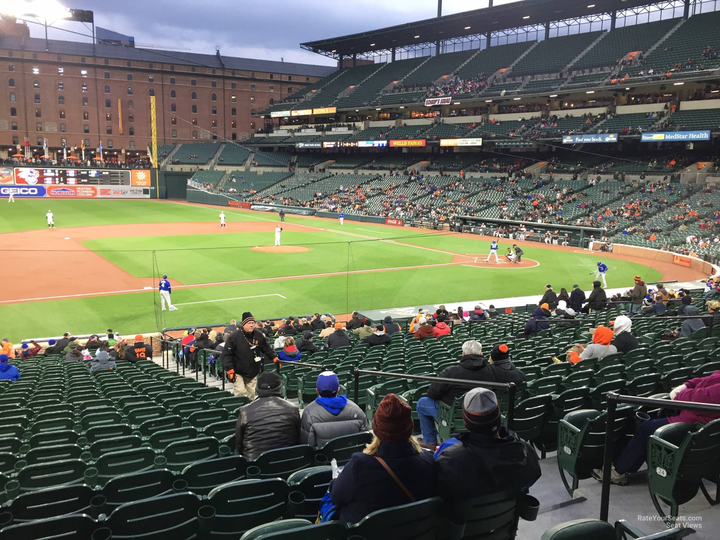 section 56, row 20 seat view  - oriole park