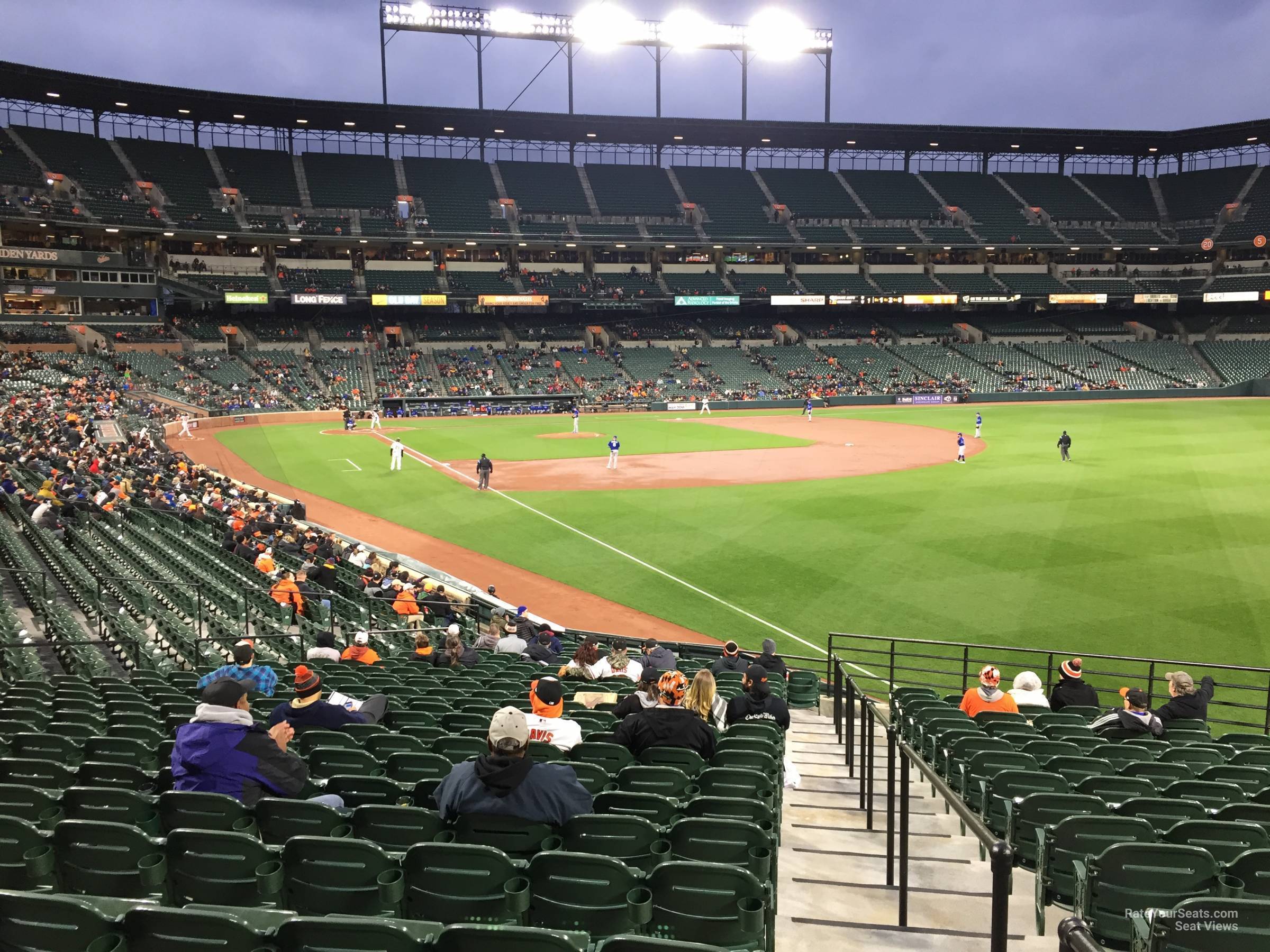 section 6, row 20 seat view  - oriole park