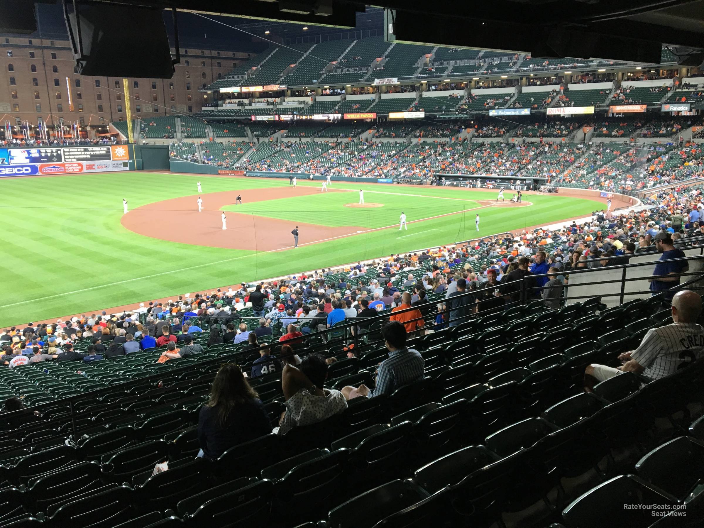 section 61, row 10 seat view  - oriole park