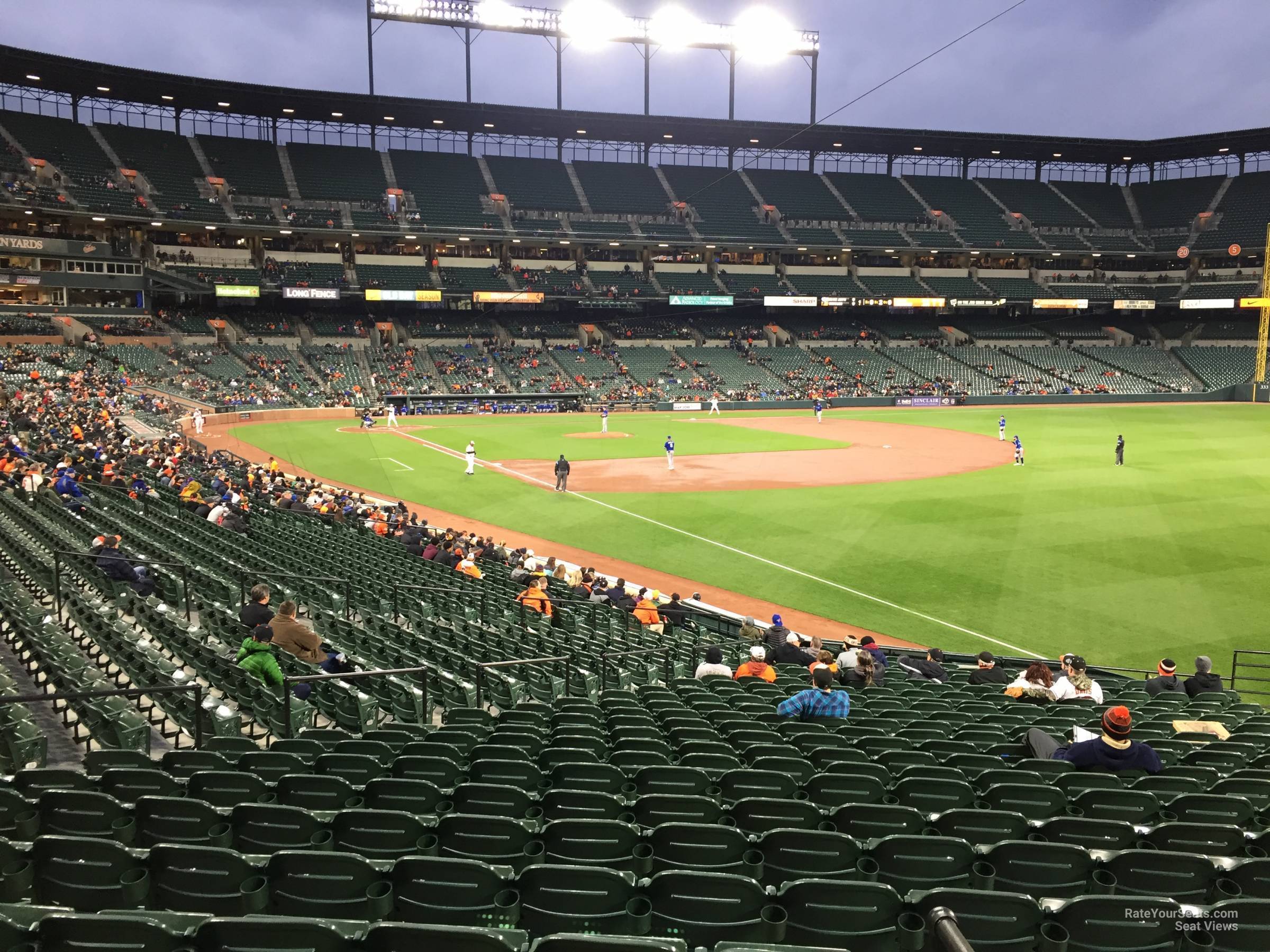 section 8, row 20 seat view  - oriole park